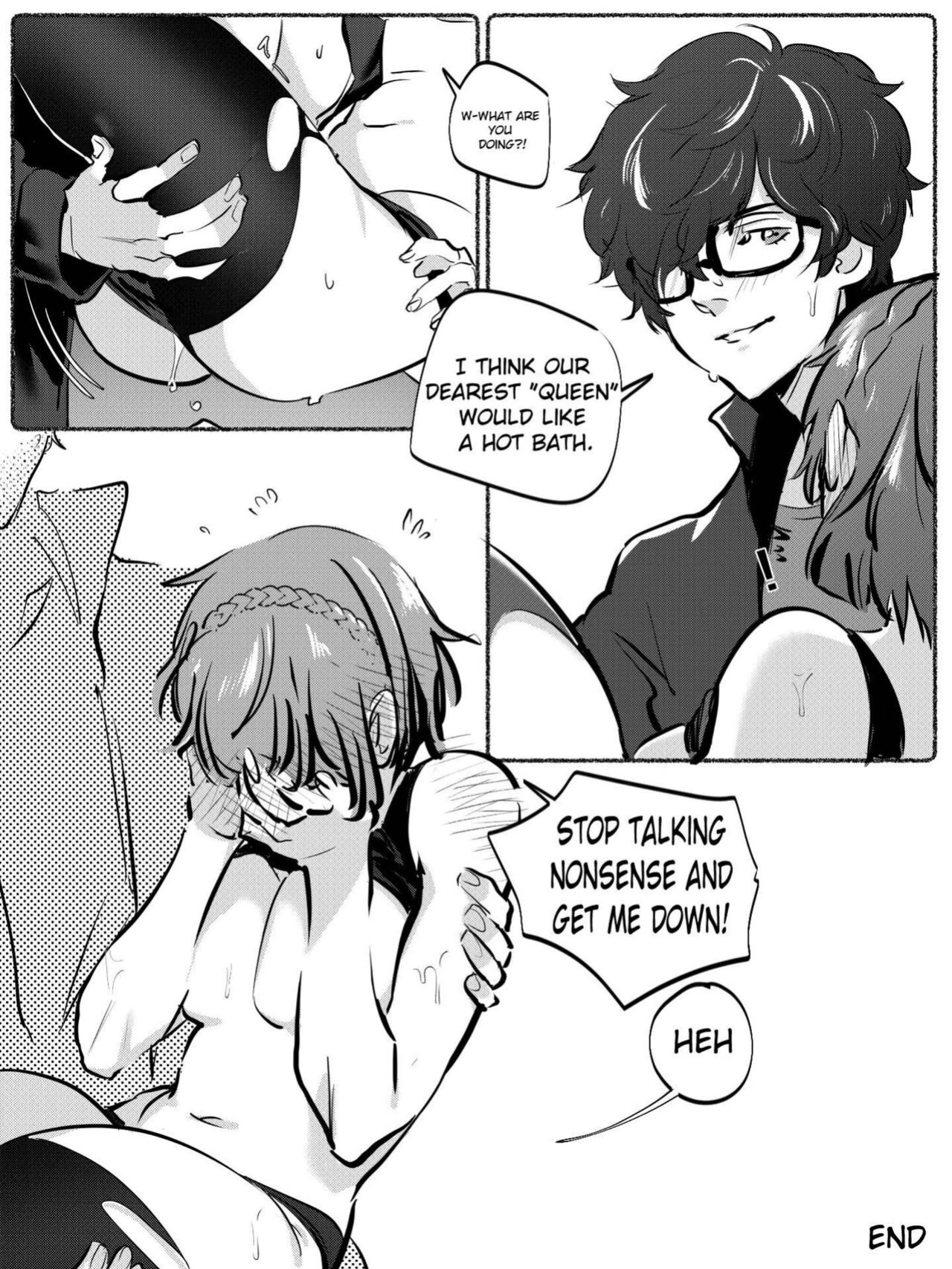 [Kukumomo] Akira/Makoto short comic (Persona 5)