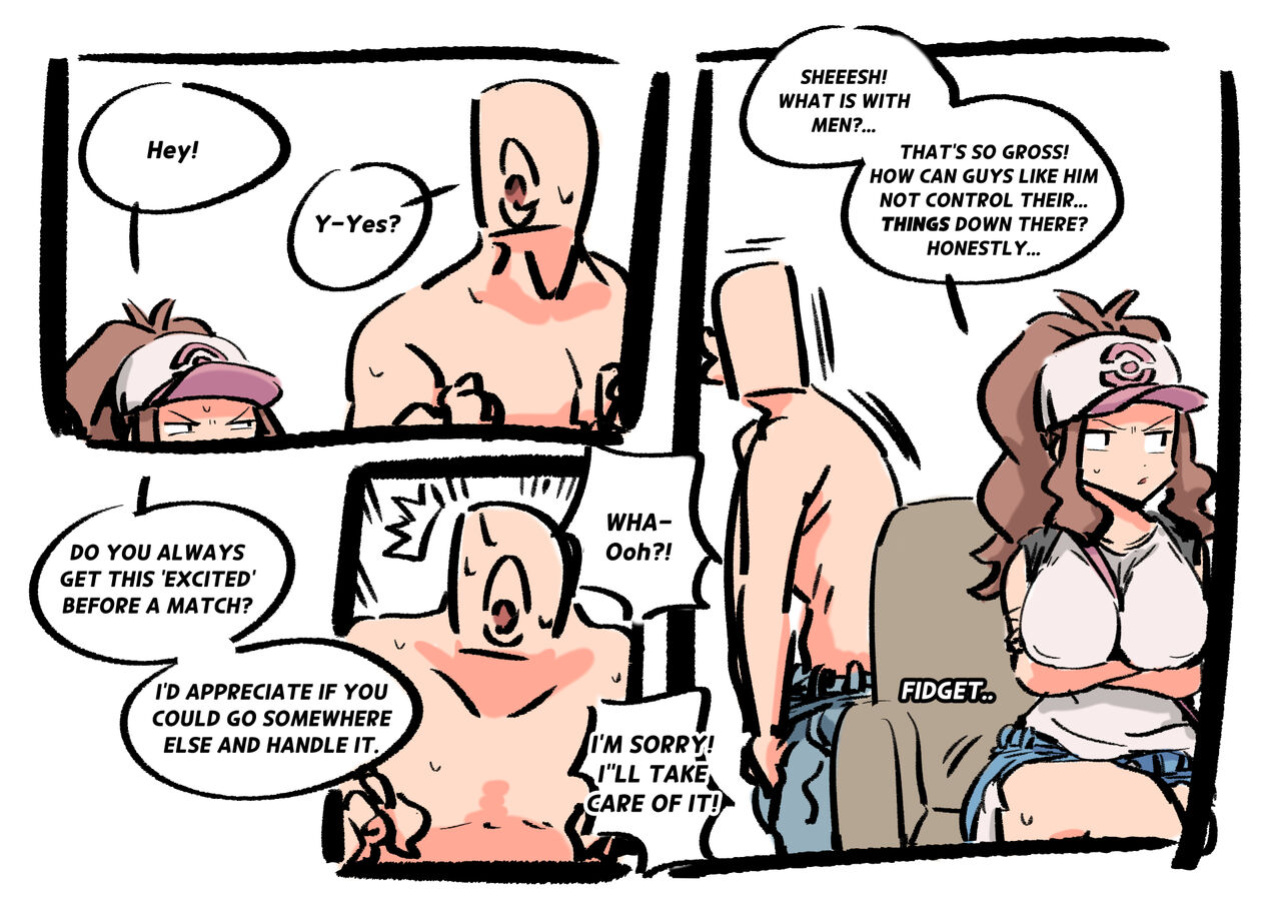 [Woomochichi] Hilda and big dick man (Pokemon)