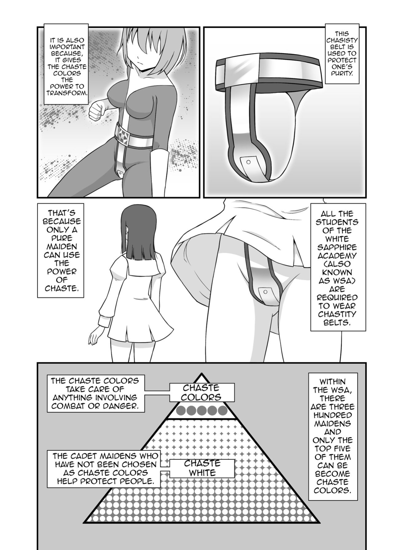 [STUDIO HP+ (IceLee)] Teisou Sentai Virginal Colors Ch.1 | Chastity Sentai Chaste Colors Ch.1