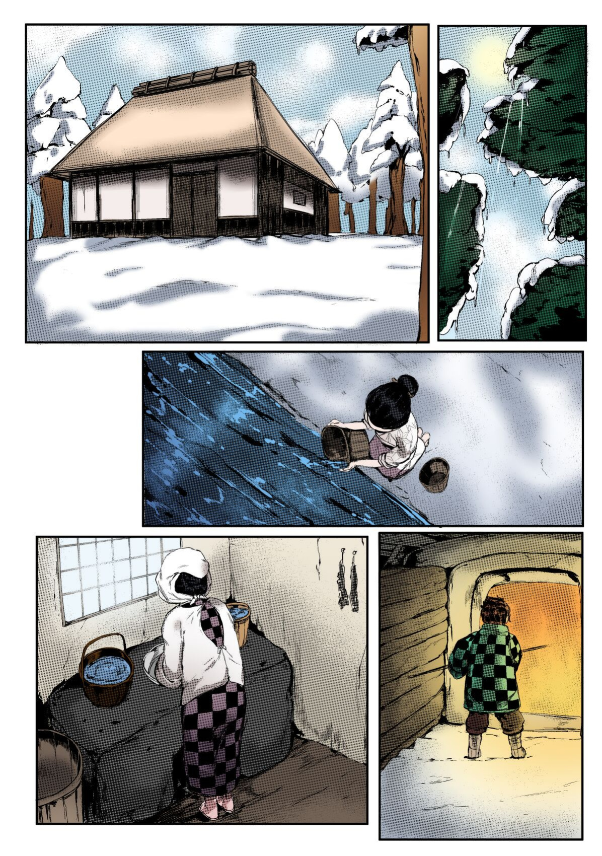 [Tobe] Haha to Watashi (ge) | Mother and I (Second Part) (Kimetsu no Yaiba) [Uncle Bane] (Colorized)