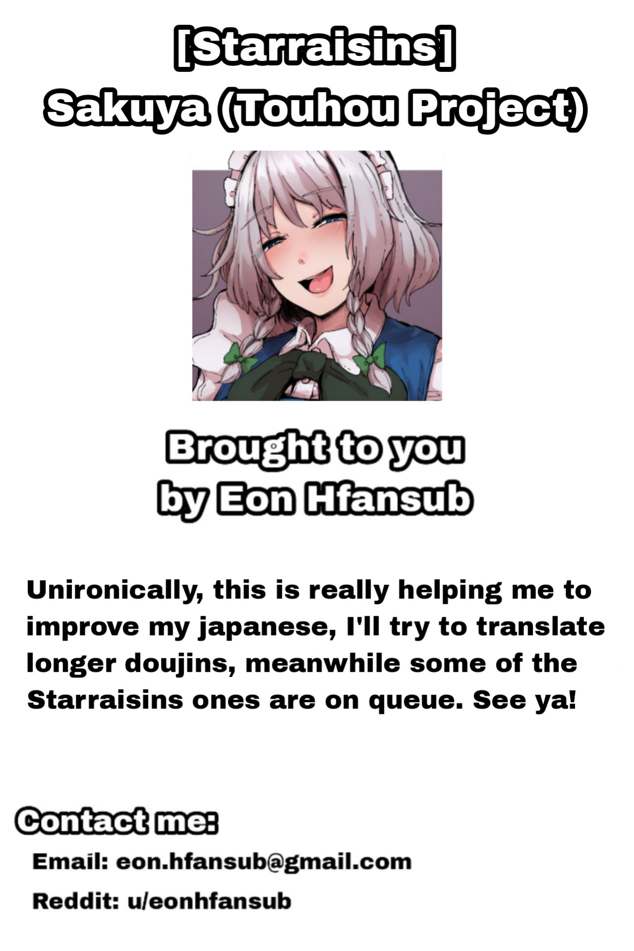 [Starraisins] Sakuya (Touhou Project)