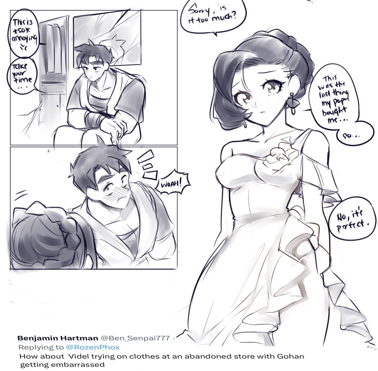 [Puffphox] Puffphox artwork mix with Gohan x Videl one shot comic
