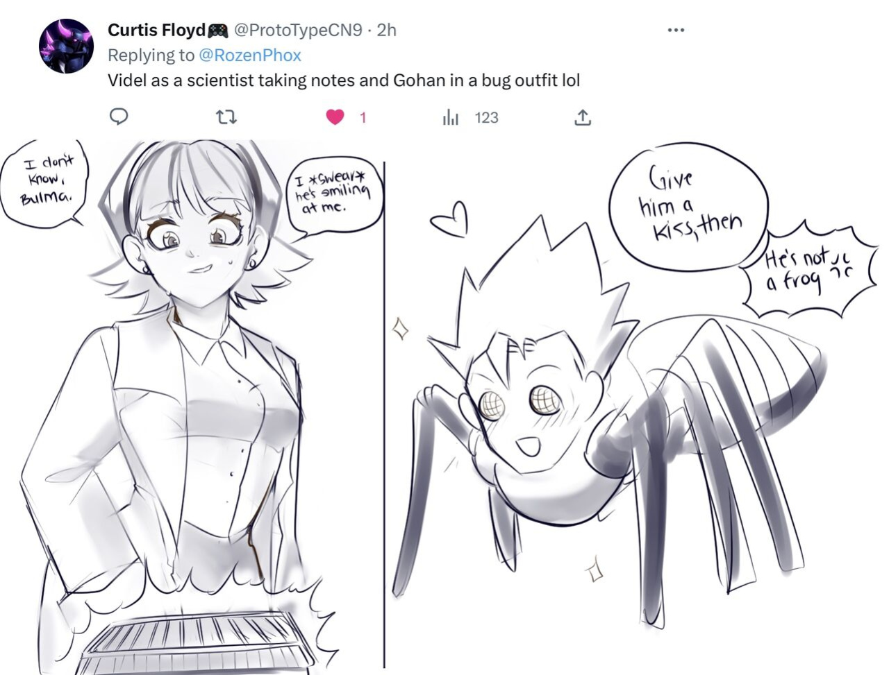 [Puffphox] Puffphox artwork mix with Gohan x Videl one shot comic