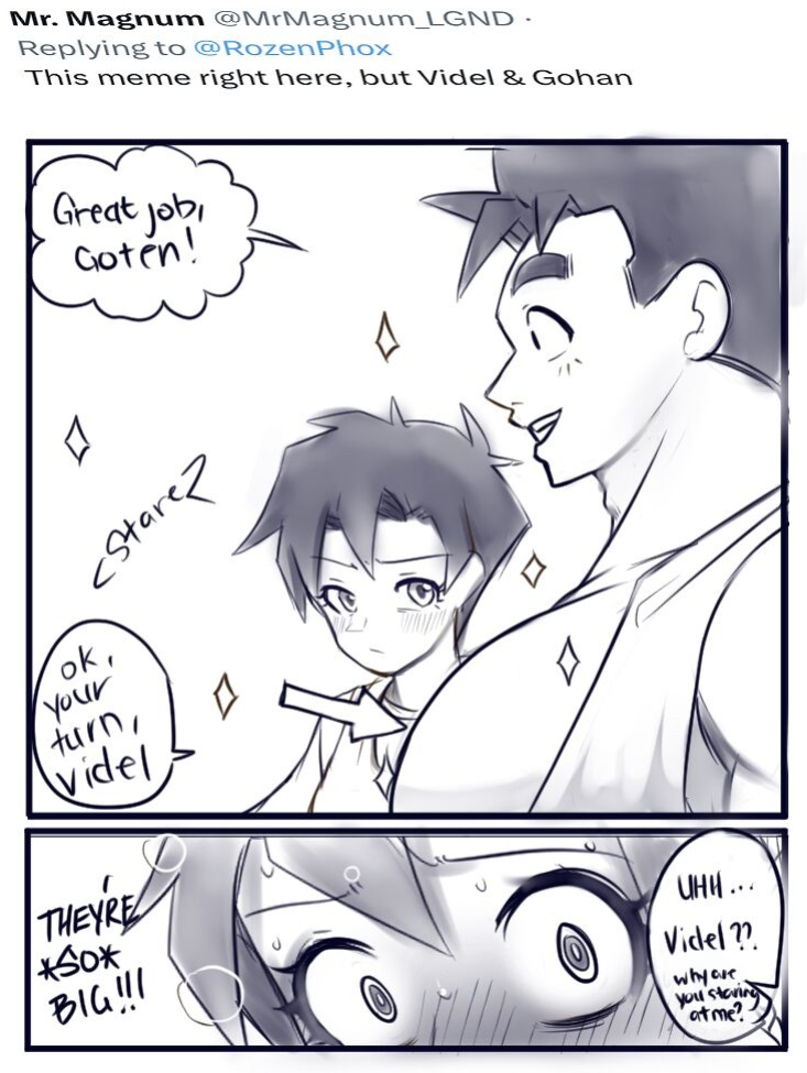 [Puffphox] Puffphox artwork mix with Gohan x Videl one shot comic
