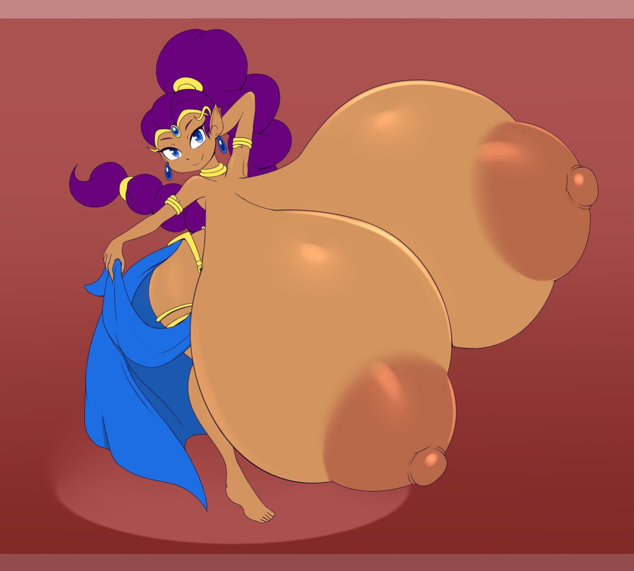 [Metachoke] Shantae Breast Expansion Compilation