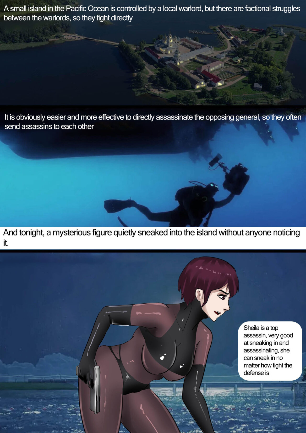 [King] Female_Assassin_in_Stockings_Restrains_Trap_to_Escape