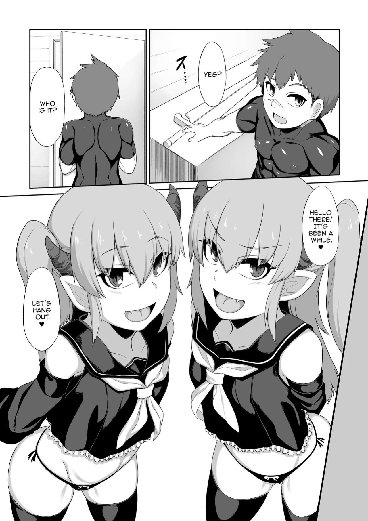 [Blitzkrieg (Moscow)] Futago Succubus to Mahou no Onaho | The Succubus Twins and the Magical Onahole [FemdomScans]