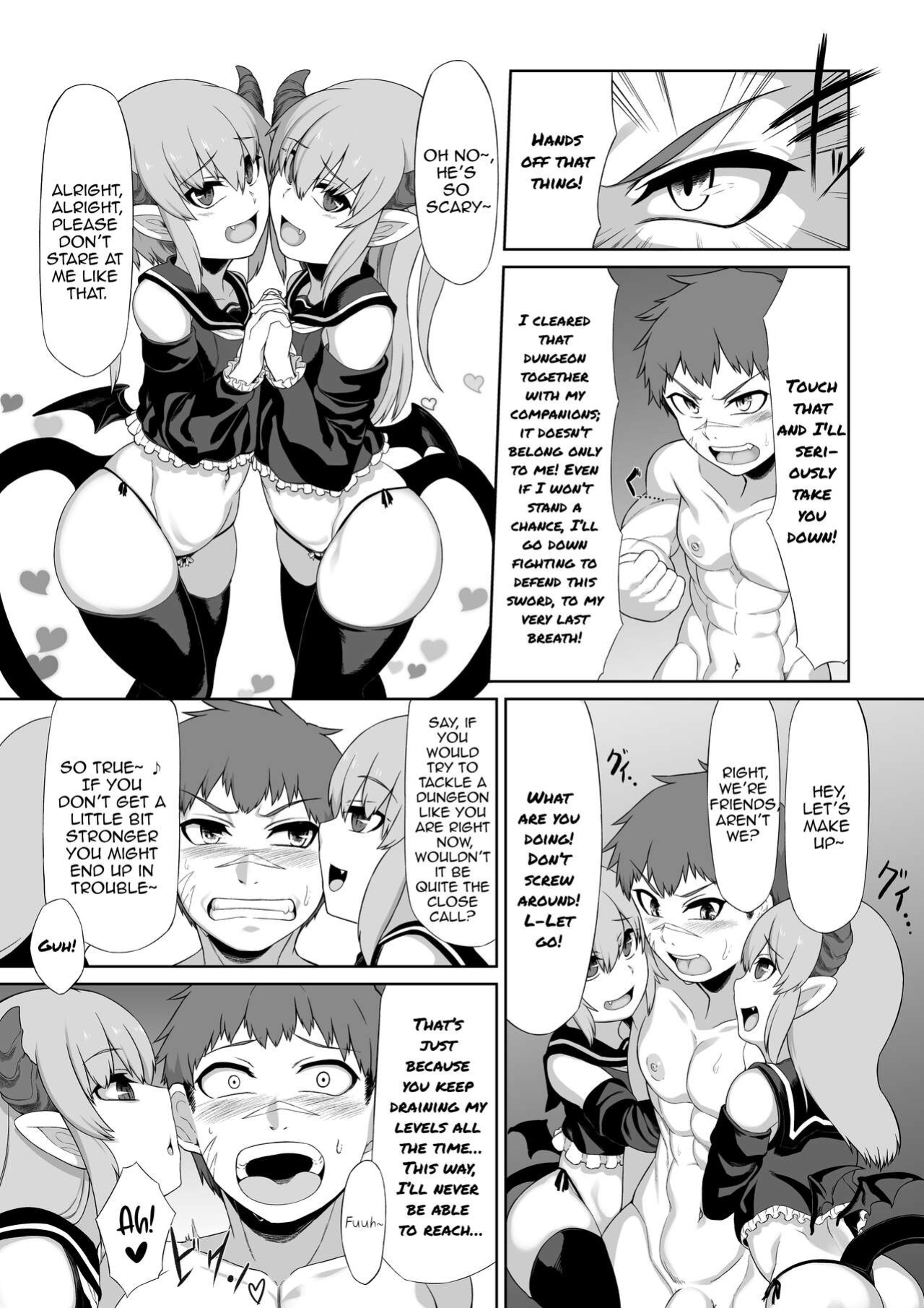 [Blitzkrieg (Moscow)] Futago Succubus to Mahou no Onaho | The Succubus Twins and the Magical Onahole [FemdomScans]