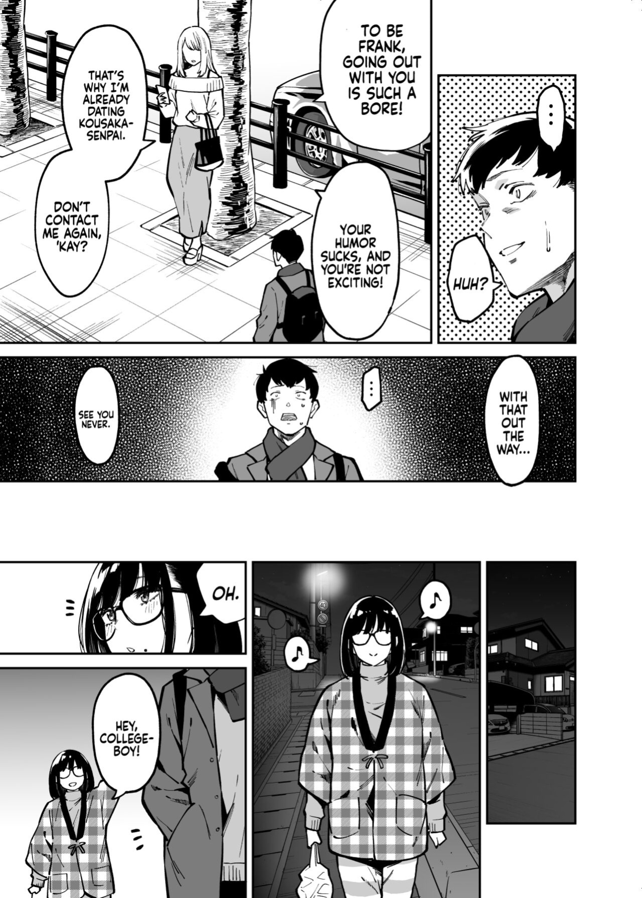 [Uchuusen Shoujigou (Shouji Nigou)] Otonari no Darashina Onee-san ni Nagusamerareru Hanashi | Comforted by the Sloppy Girl Next Door [Coffedrug]
