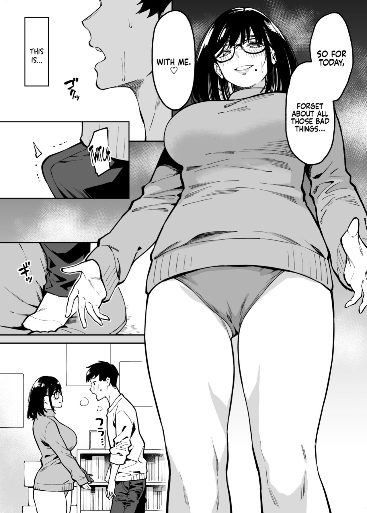 [Uchuusen Shoujigou (Shouji Nigou)] Otonari no Darashina Onee-san ni Nagusamerareru Hanashi | Comforted by the Sloppy Girl Next Door [Coffedrug]