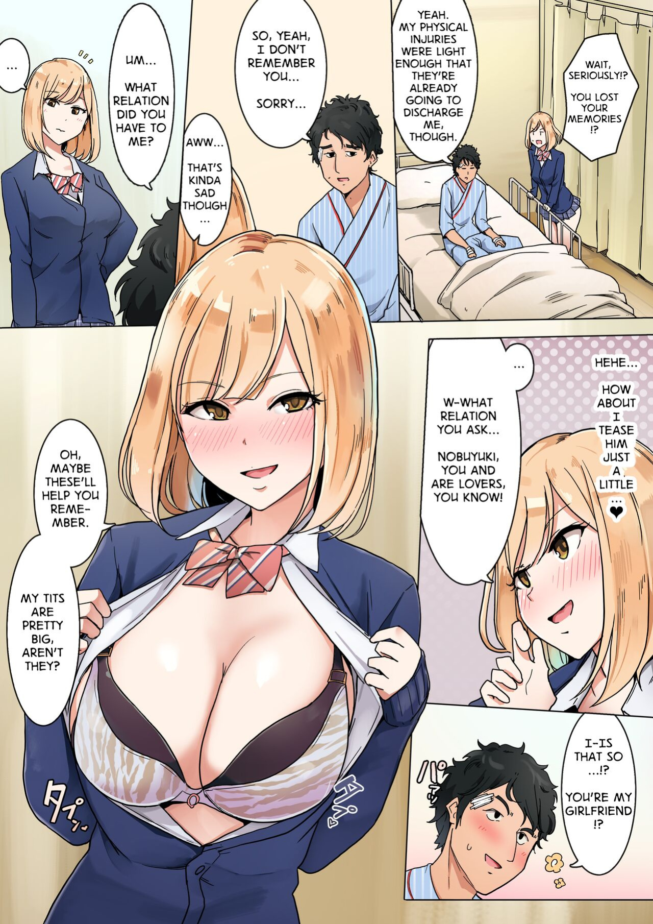 [Wakamatsu] Kioku Soushitsu ni Natta Otoko Tomodachi ni Kanojo no Furi shichau Onnanoko no Hanashi | A Girl Pretending to be the Girlfriend of Her Friend Who Lost His Memories