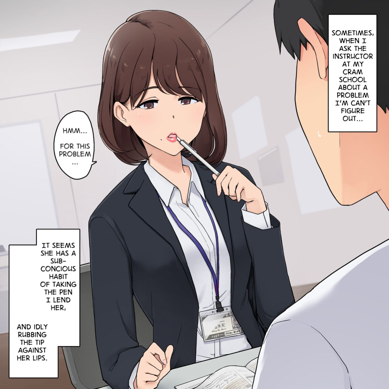 [Wakamatsu] Kuchibeni Koimena Sensei to Chuu Shippanashi de Sex Suru Hanashi | Kiss-Filled Sex With My Instructor Who Wears Heavy Lipstick