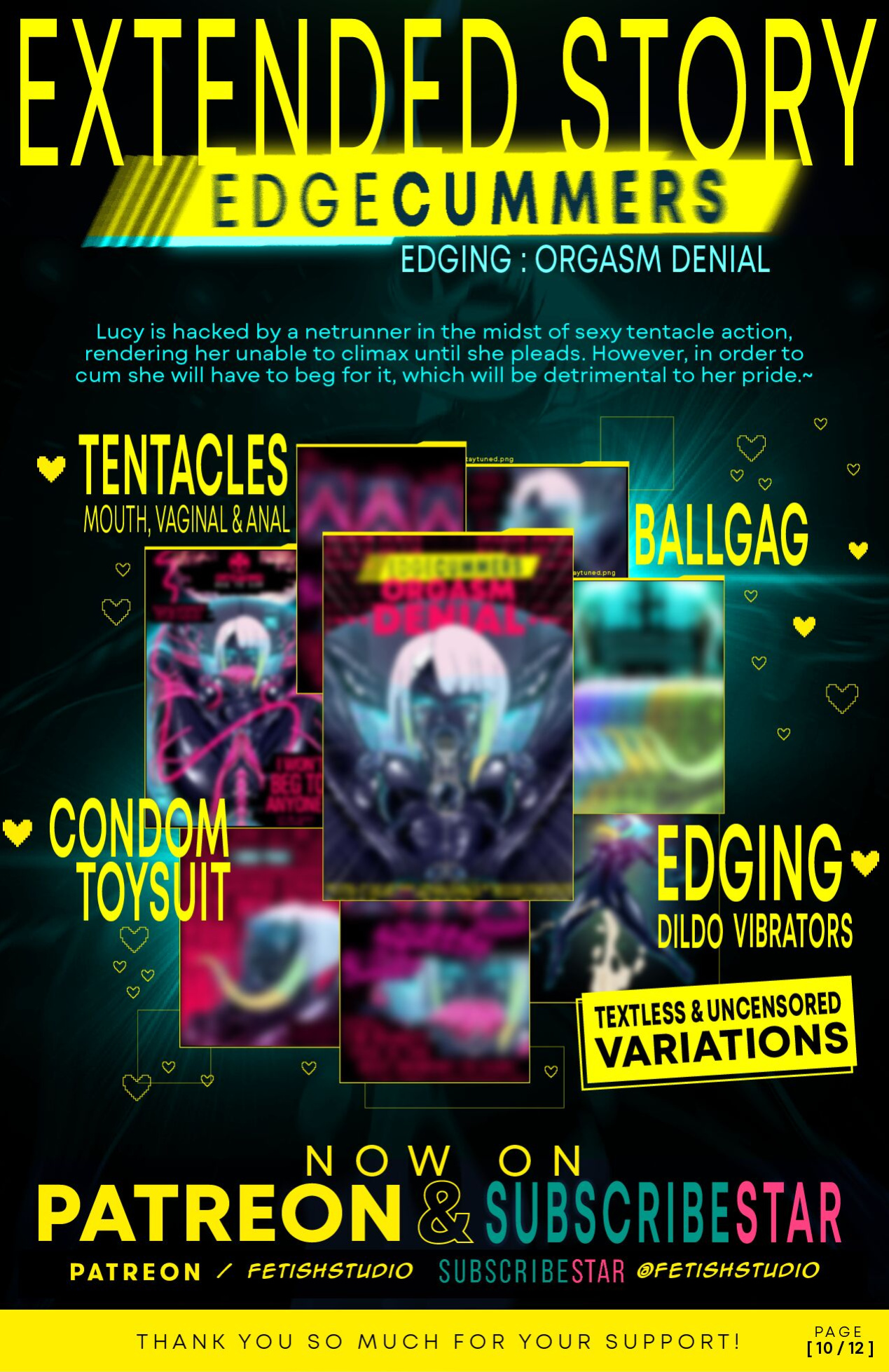 LUCY EDGERUNNERS | LATEX ENCASEMENT | BRAINDANCE VIBRATORS
