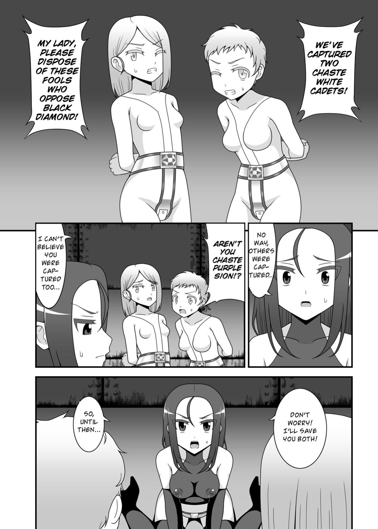 [STUDIO HP+ (IceLee)] Teisou Sentai Virginal Colors Ch.2 | Chastity Sentai Chaste Colors Ch.2