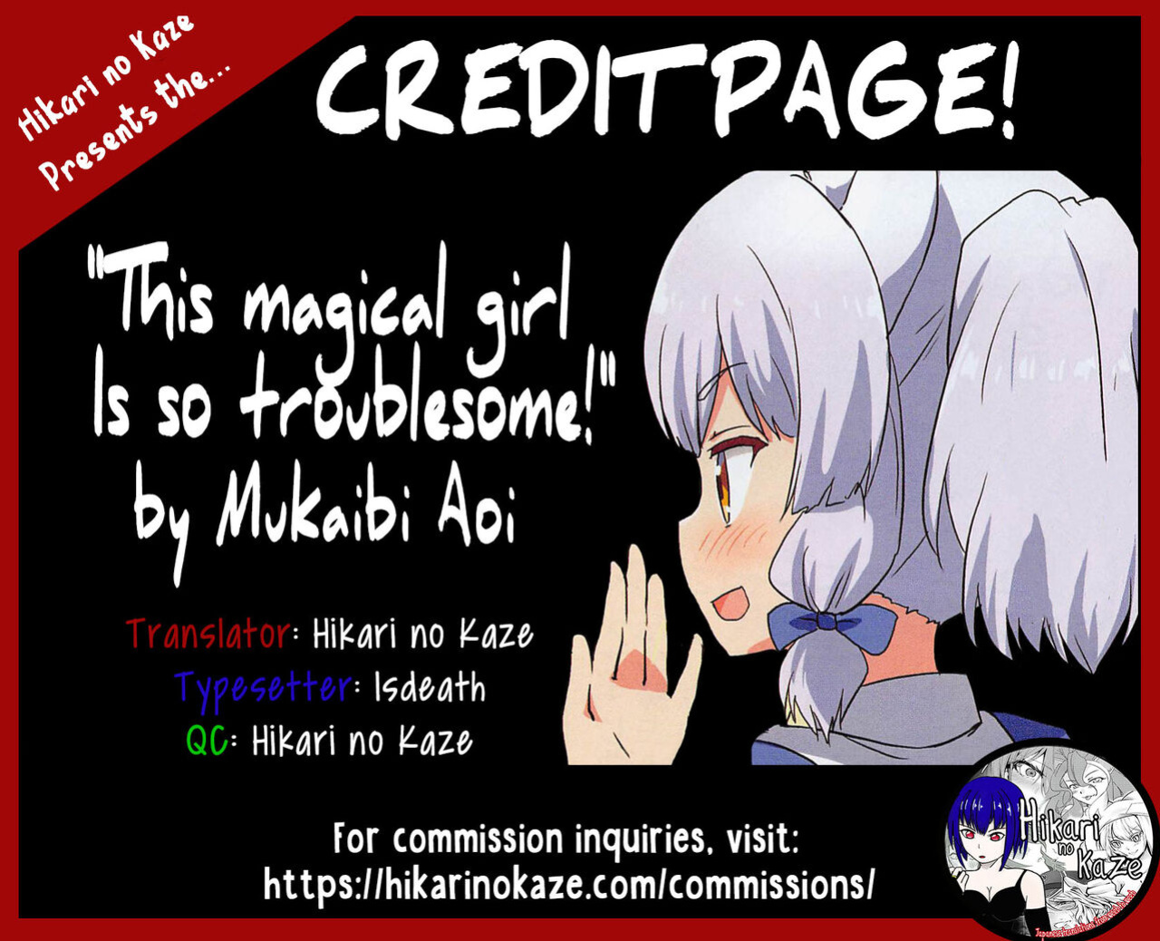 (C101) [Goberazzo (Mukaibi Aoi)] Kono Mahou Shoujo Mendokusai | This Magical Girl Is So Troublesome! (Machikado Mazoku) [Hikari no Kaze]