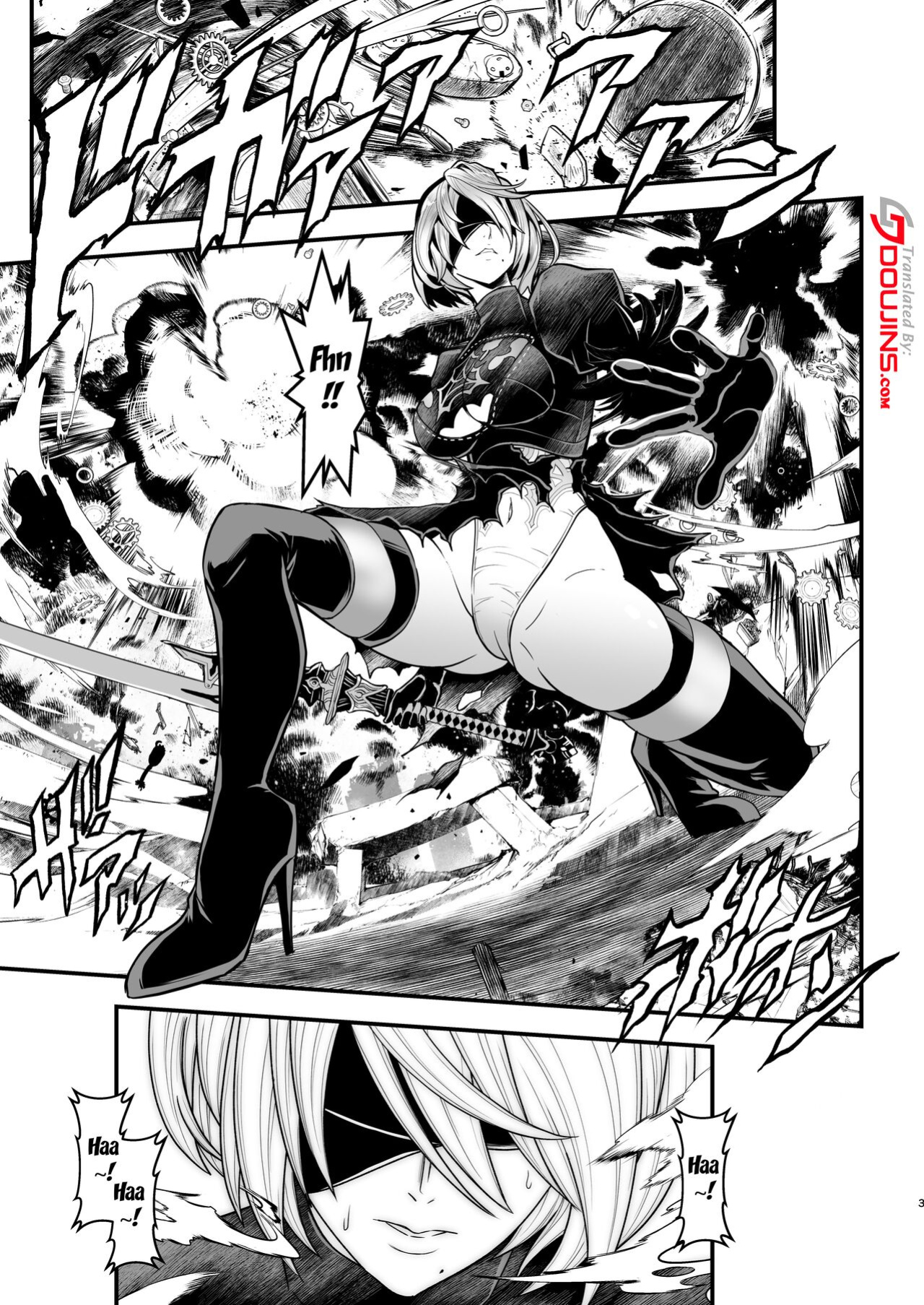 [Metabo Offensive Smell Uproar (Itachou)] Onna Senshinokyuusoku | Female Warrior Rest (Nier: Automata)