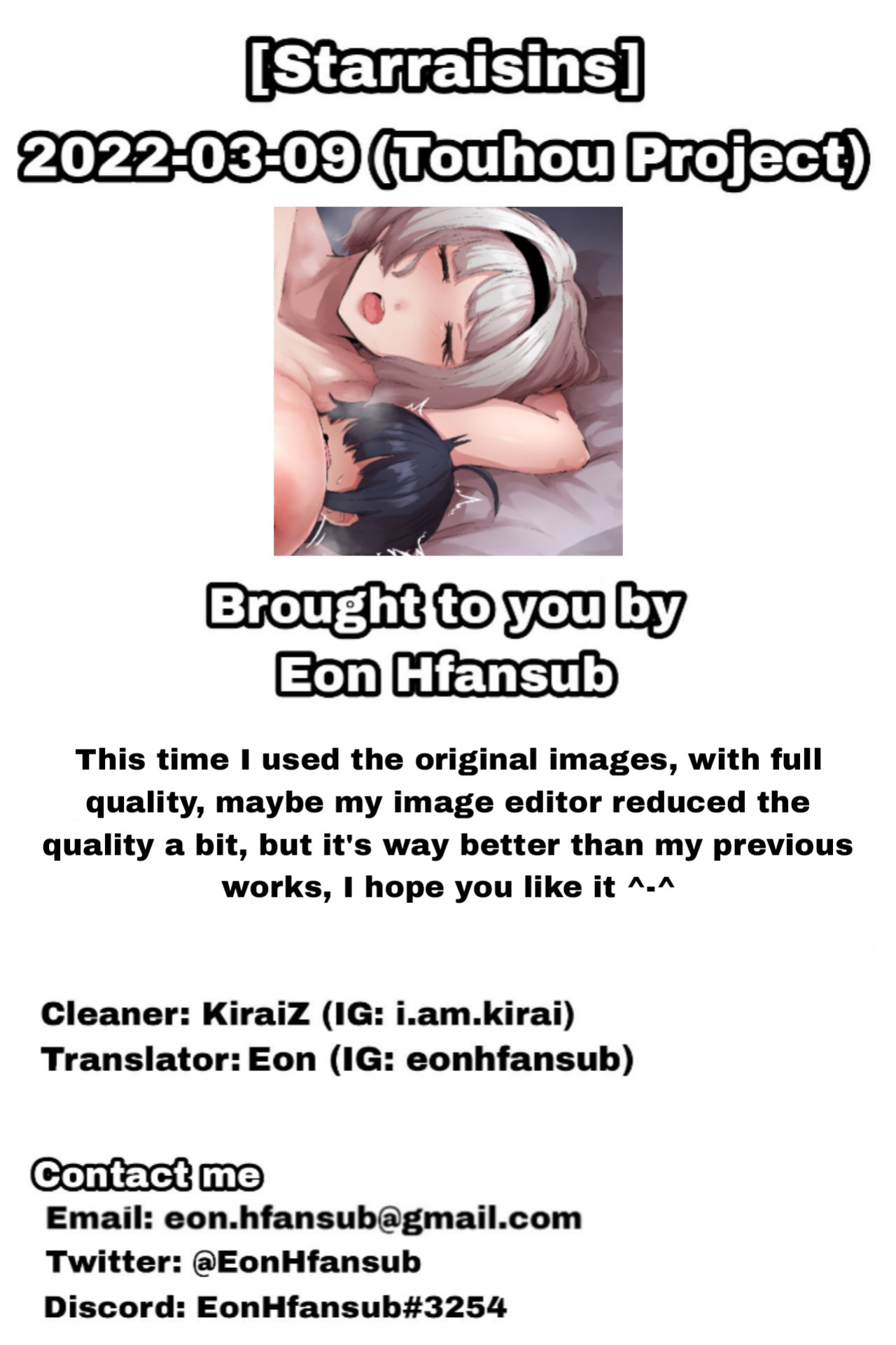 [Starraisins] 2022-03-19 (Touhou Project)