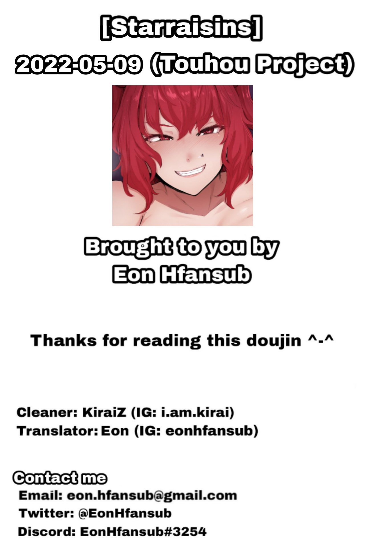 [Starraisins] 2022-05-09 (Touhou Project)
