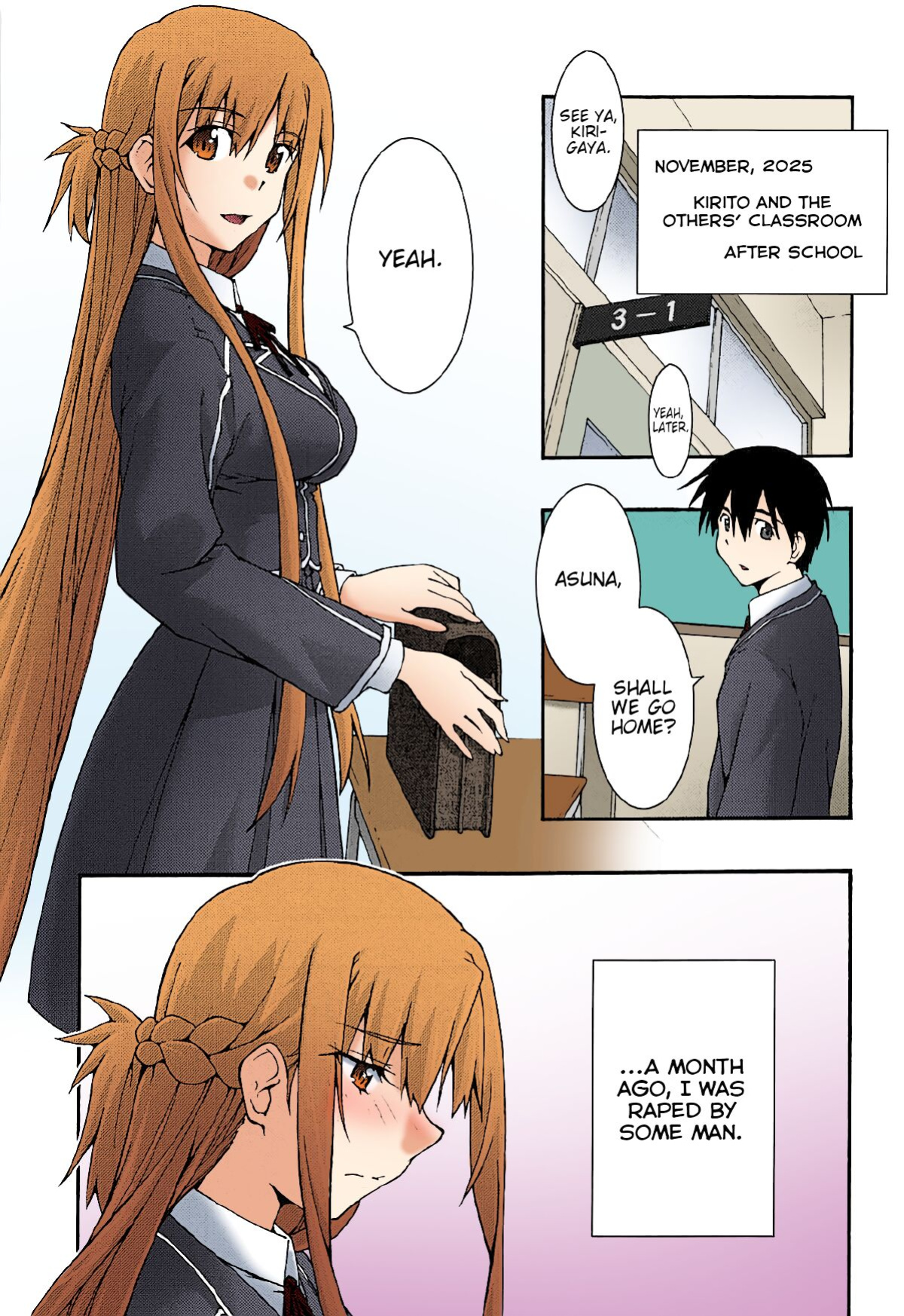 [sandglass (Uyuu Atsuno)] ochiru -asuna3- (Sword Art Online) [Brolen/Nisor][Colorized]