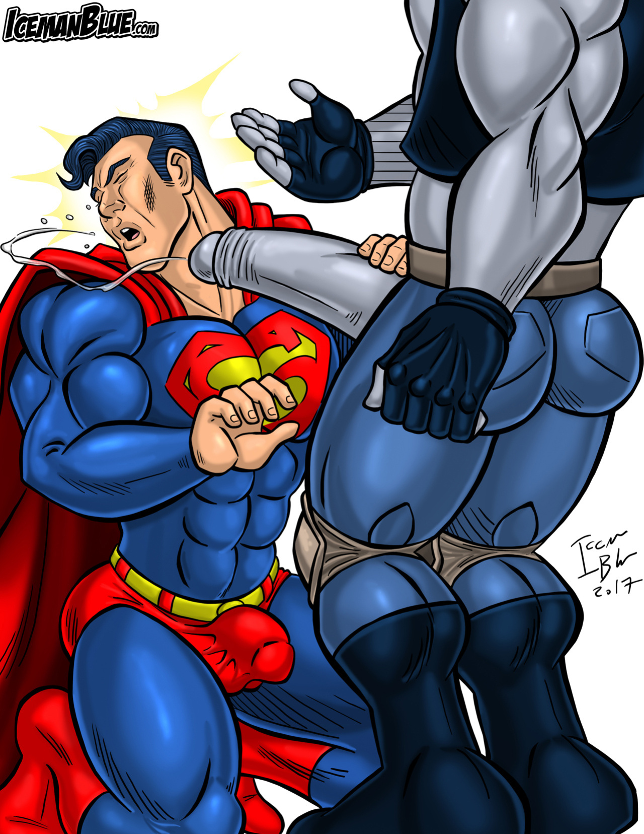 [Iceman Blue] Superman Vs. Lobo Pin-Up Set