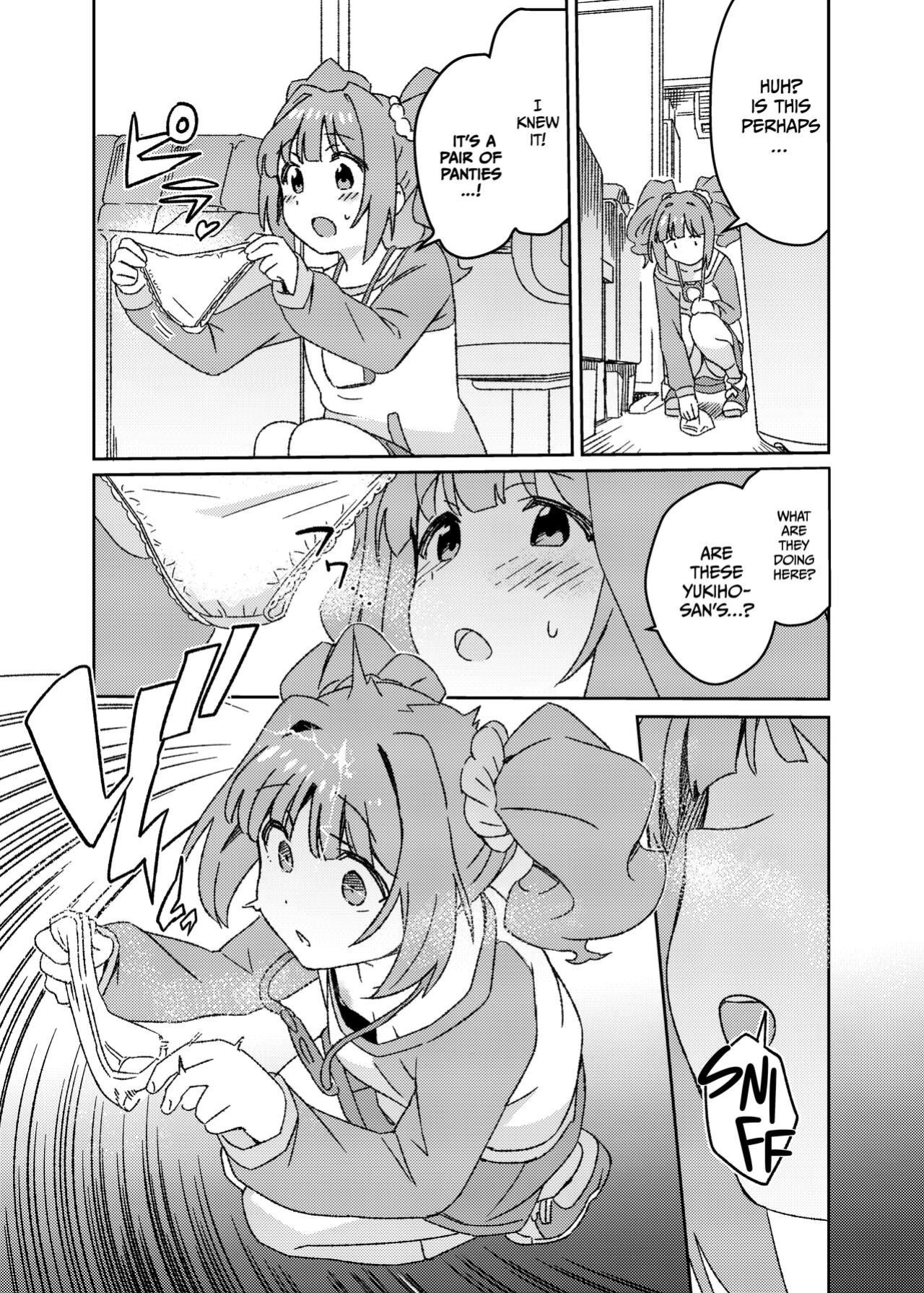 [Suimitsutou Koubou (Momo no Suidousui)] Yuki Chinpo Futanari Yukiho no Nioi de Yayoi ga Trip shichau Hon (THE iDOLM@STER) {Hennojin}