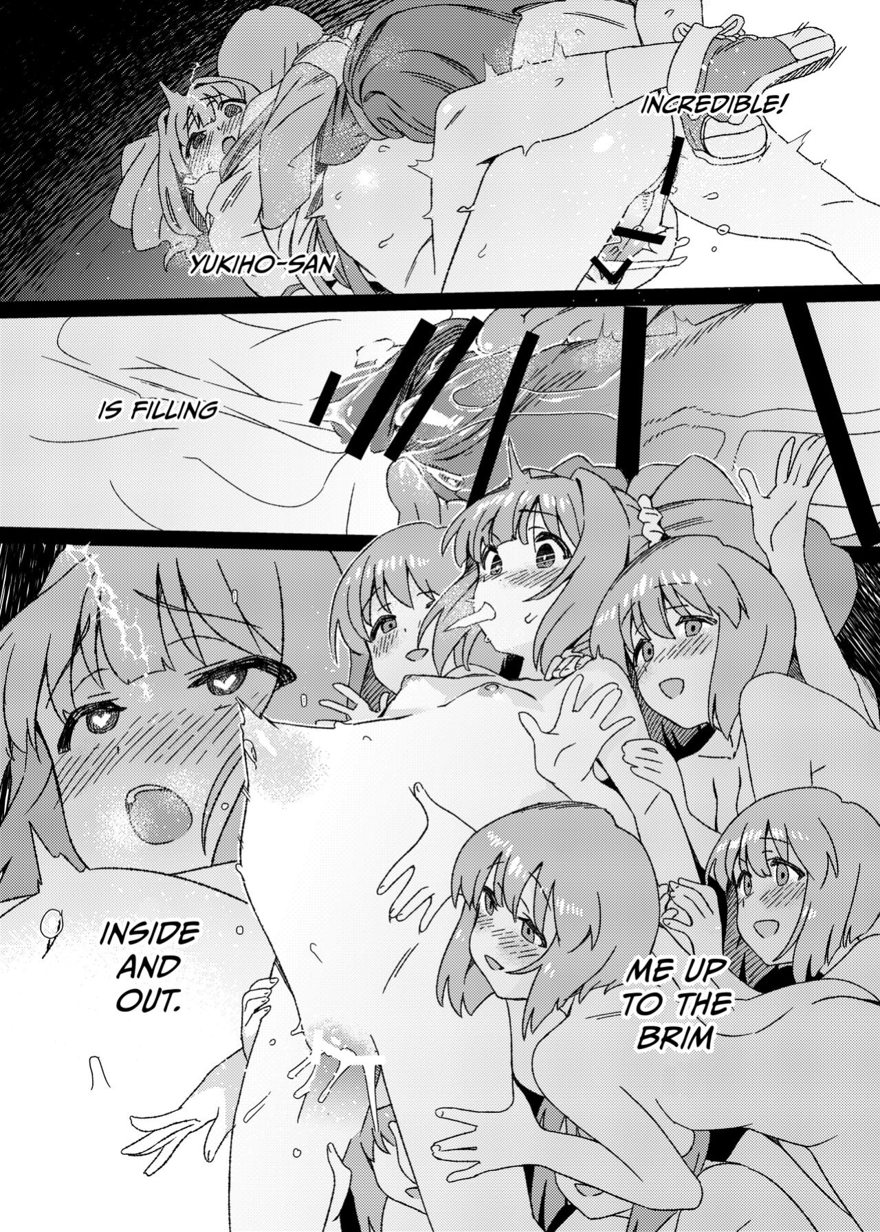 [Suimitsutou Koubou (Momo no Suidousui)] Yuki Chinpo Futanari Yukiho no Nioi de Yayoi ga Trip shichau Hon (THE iDOLM@STER) {Hennojin}