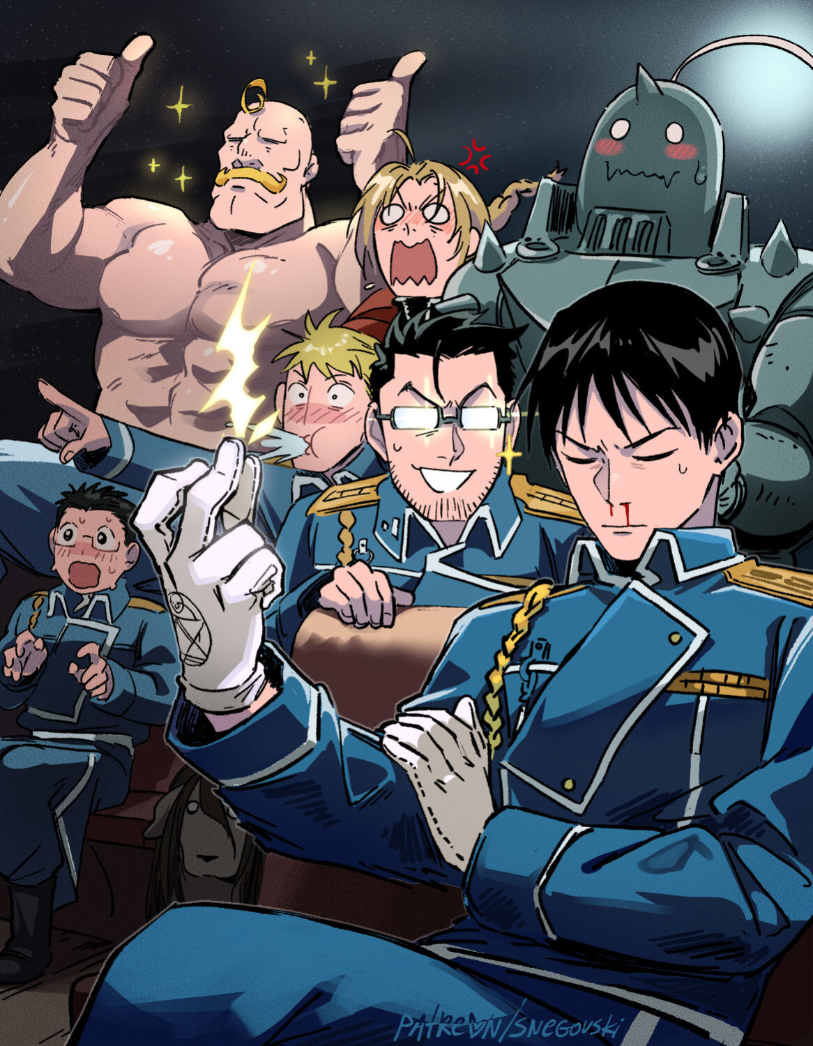 [Snegovski] Roy Mustang x Riza Hawkeye (Full Metal Alchemist0
