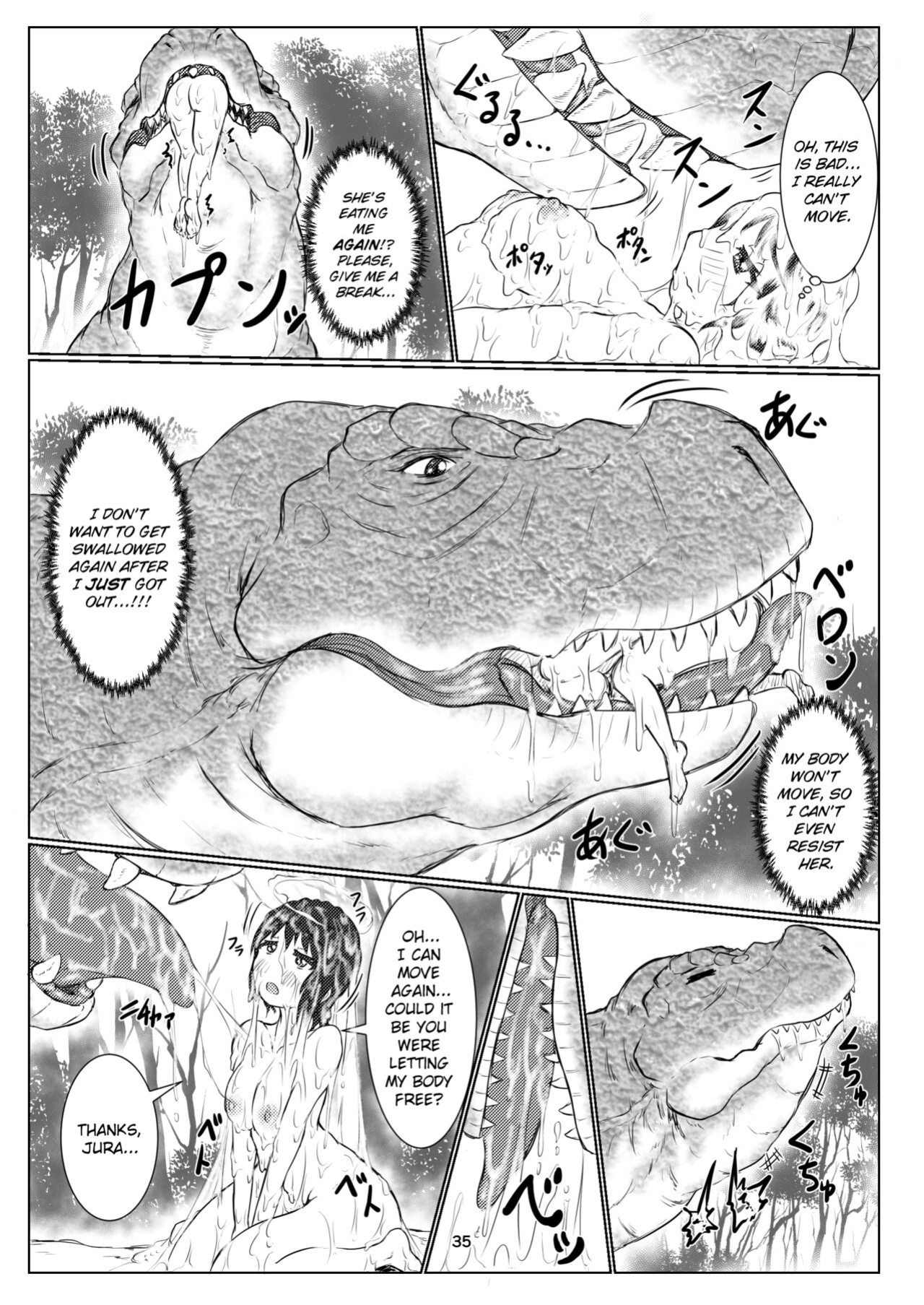 [Toufuya (kaname)] thiranosaurusu ni vore ma reru dake no o hanasi [ChoriScans]