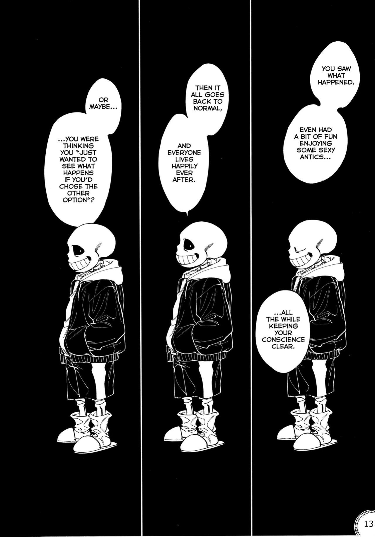 (Chou Kimi no Sentaku 2022) [Nambokuya (Namboku)] Kabe no Ana | Hole in the Wall (Undertale)