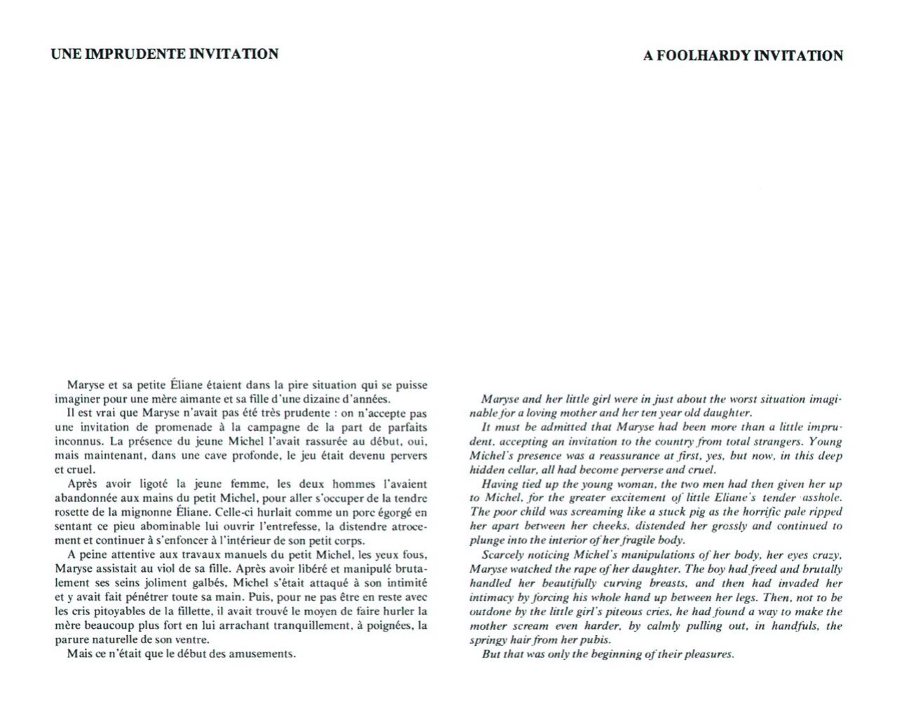 [Joseph Farrel] Humiliations [French]