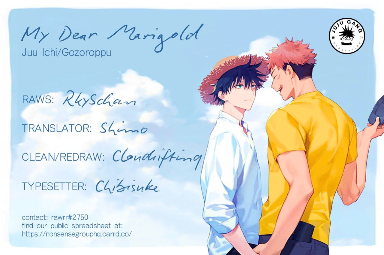 (Chou Yougen 2021 Osaka) [Toichi (Gozouroppu)] Marigold e | My Dear Marigold (Jujutsu Kaisen) [Juju Gang Scanlation]