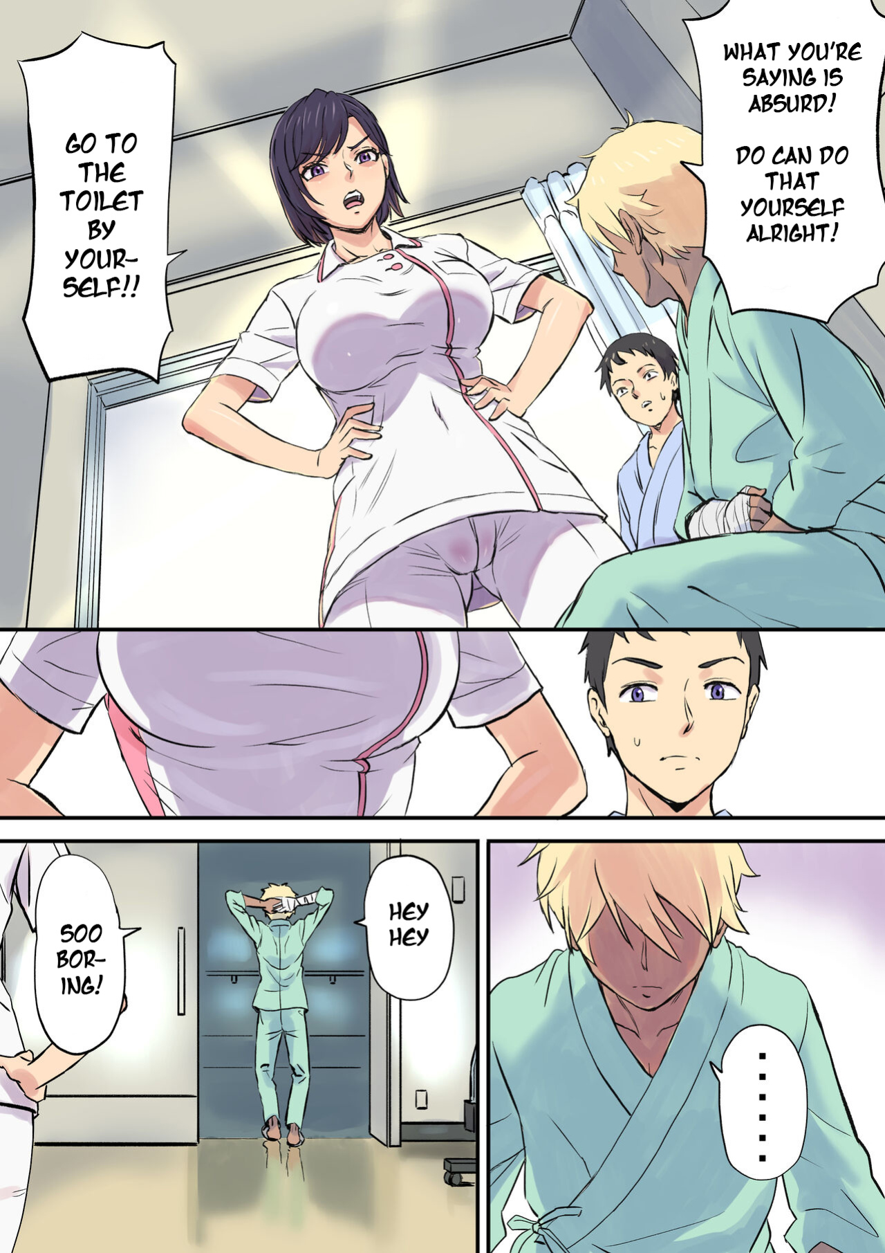 [Papuka (Shibire Hitsuji)] Tonari no Bed de Netorareru Kangoshi Jukubo | Milf Nurse Cuckolded on the bed next door