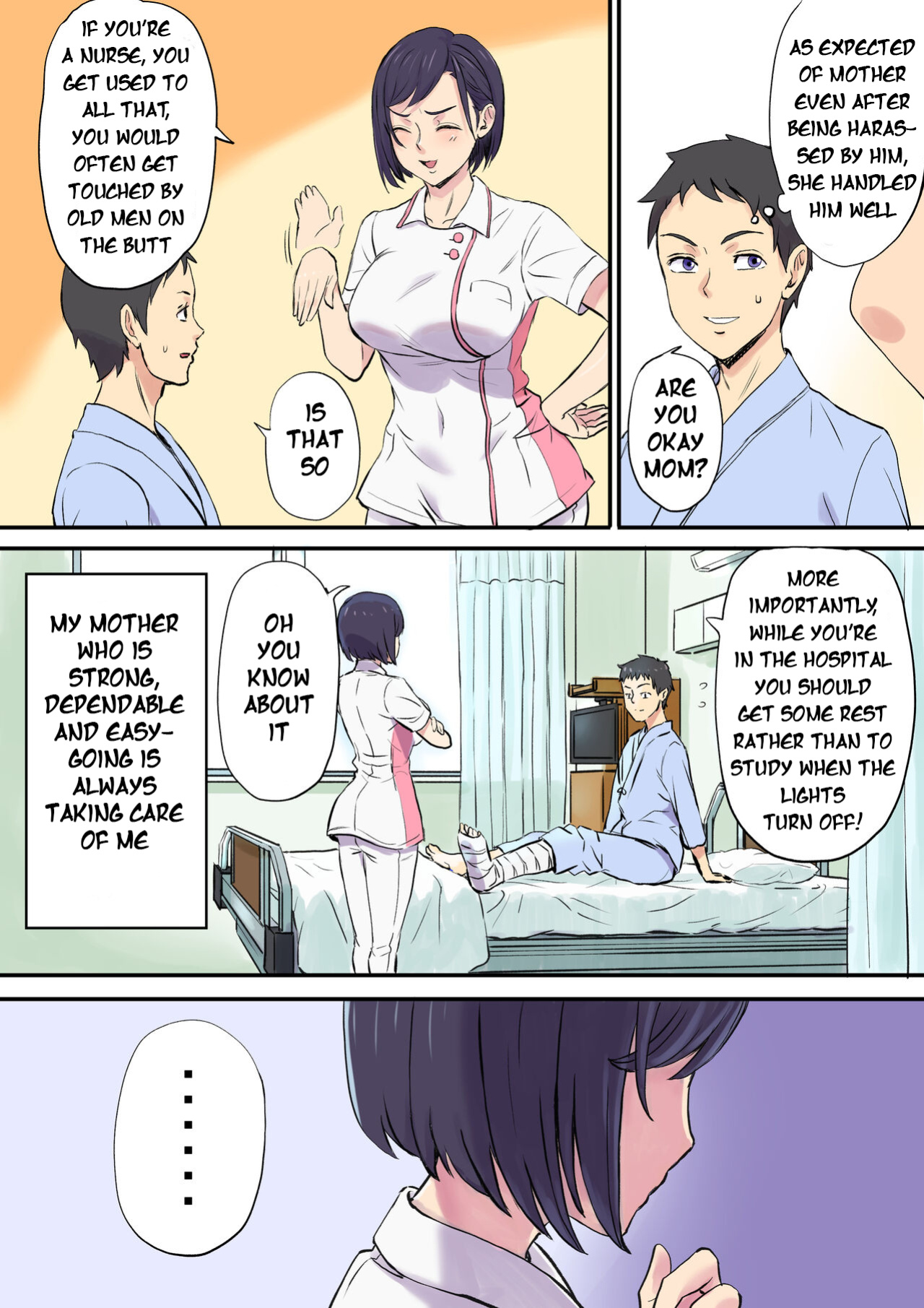 [Papuka (Shibire Hitsuji)] Tonari no Bed de Netorareru Kangoshi Jukubo | Milf Nurse Cuckolded on the bed next door