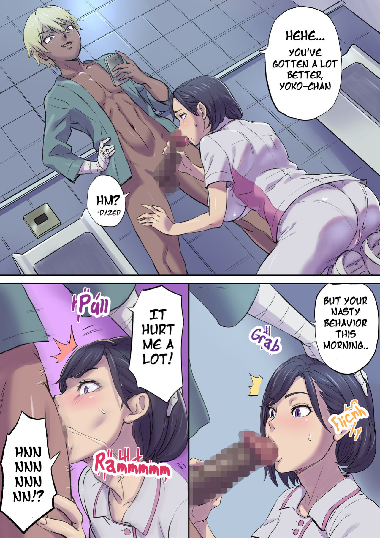 [Papuka (Shibire Hitsuji)] Tonari no Bed de Netorareru Kangoshi Jukubo | Milf Nurse Cuckolded on the bed next door