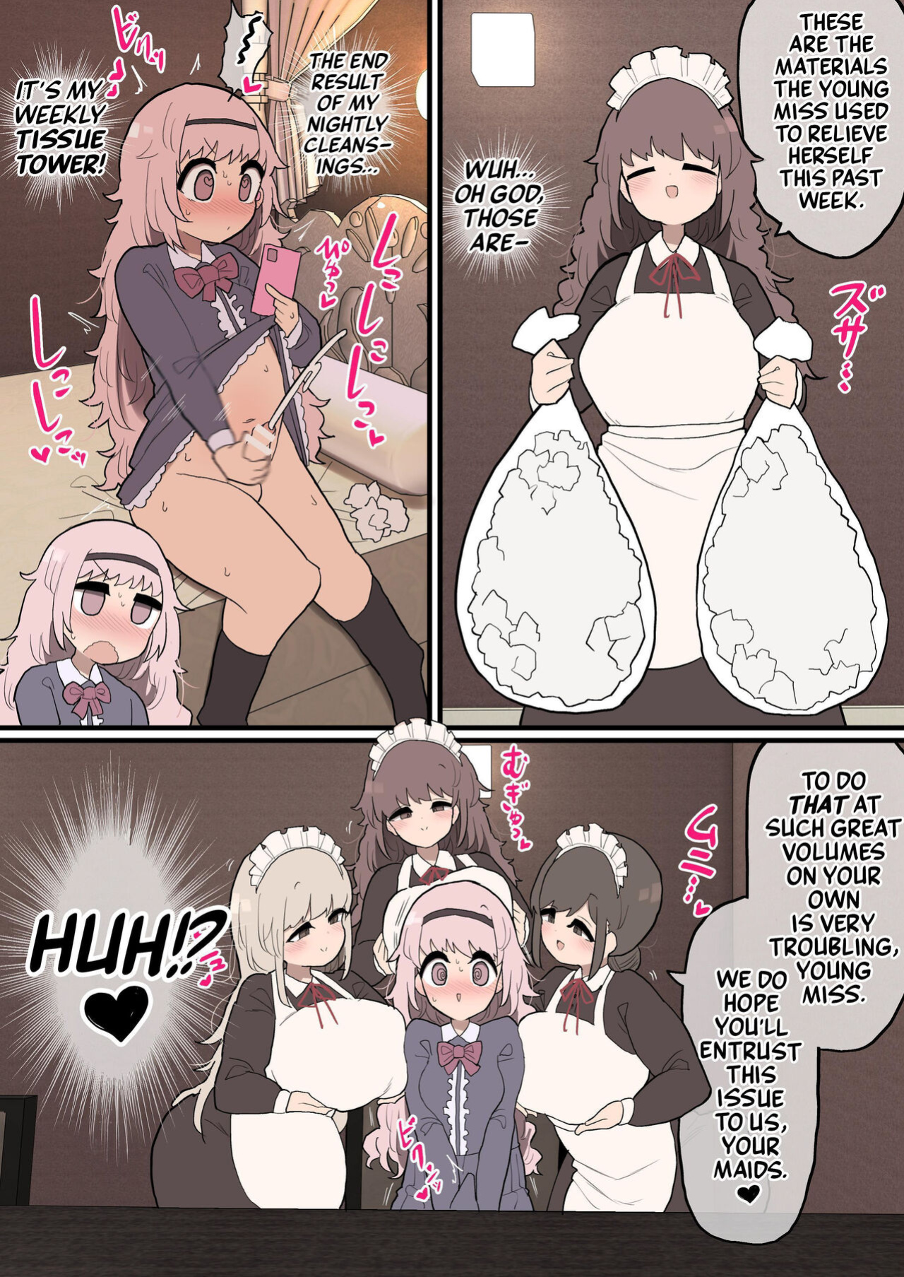 [Izumo Gasshuukoku (Momomo Gasshuukoku)] Futanari Ojousama-chan ~Senzoku Maid-san ni Shasei no Otetsudai o Shite Moraimasu!~ | Futanari Mistress Has Her Maids On Nut Busting Duty!~ [Mr_Person Translation]