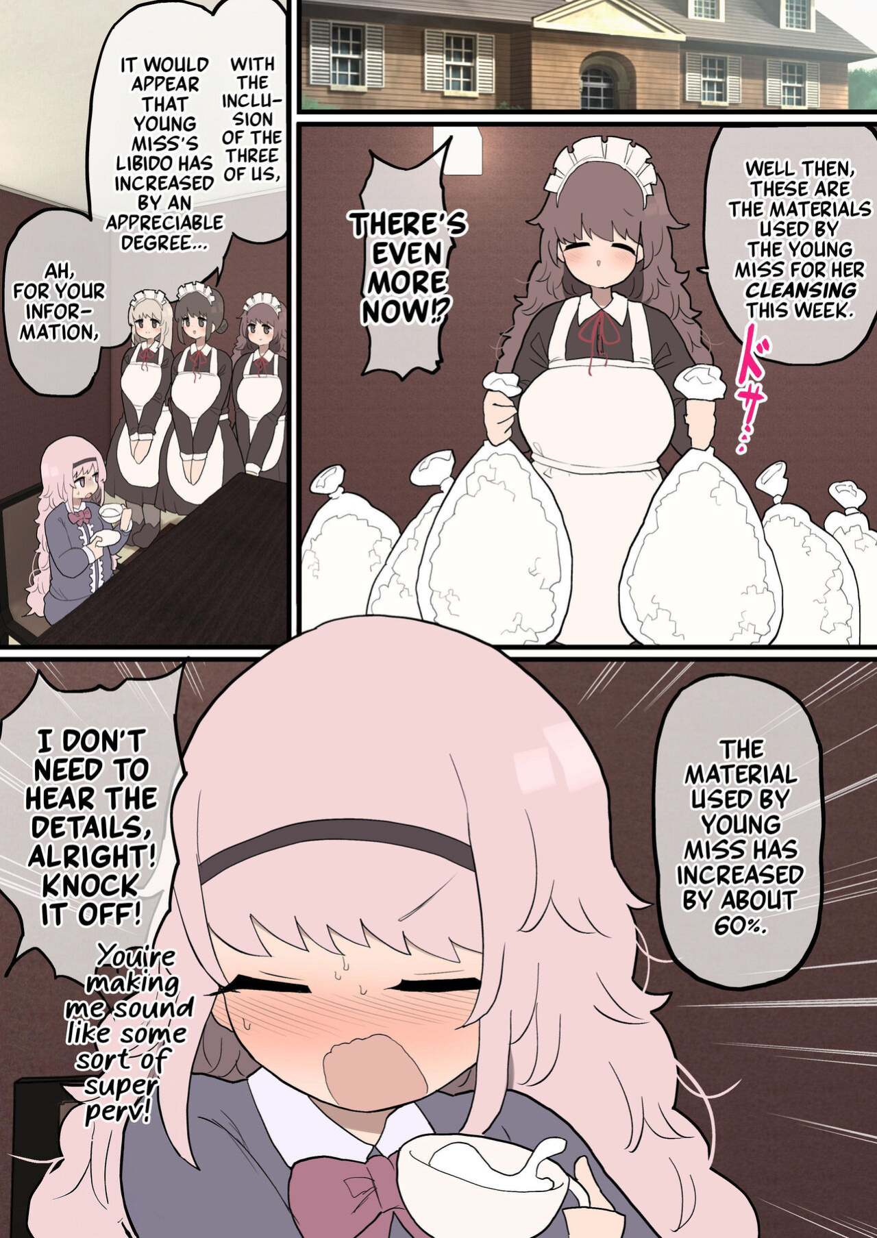[Izumo Gasshuukoku (Momomo Gasshuukoku)] Futanari Ojousama-chan ~Senzoku Maid-san ni Shasei no Otetsudai o Shite Moraimasu!~ | Futanari Mistress Has Her Maids On Nut Busting Duty!~ [Mr_Person Translation]