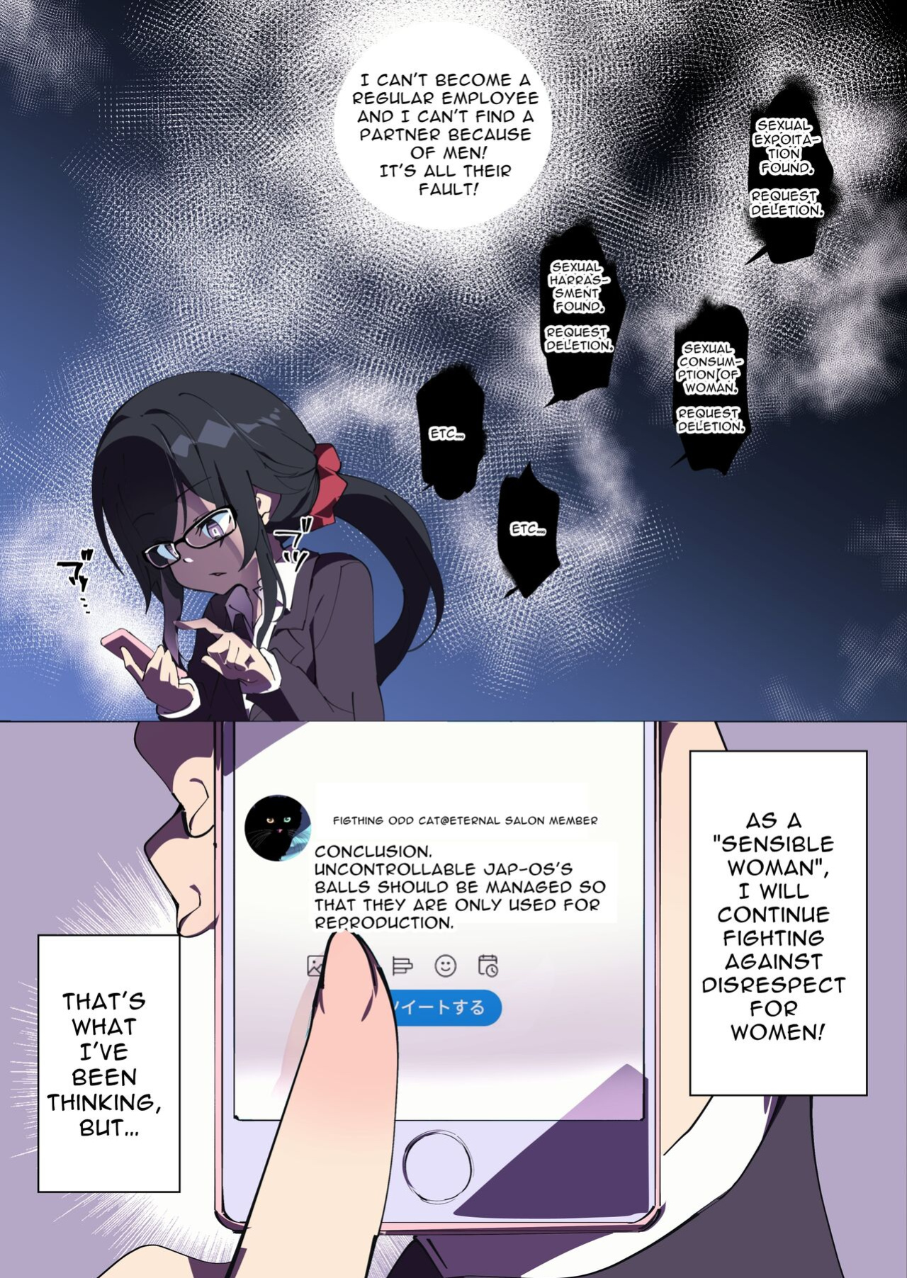 [A-WALKs (Fujishima Sei1go)] Otokogirai o Kojiraseta Onna ni Chinko Hayashite Mita Kekka | I Grew Some Dicks on those Man-hating Girls [Solid Rose]
