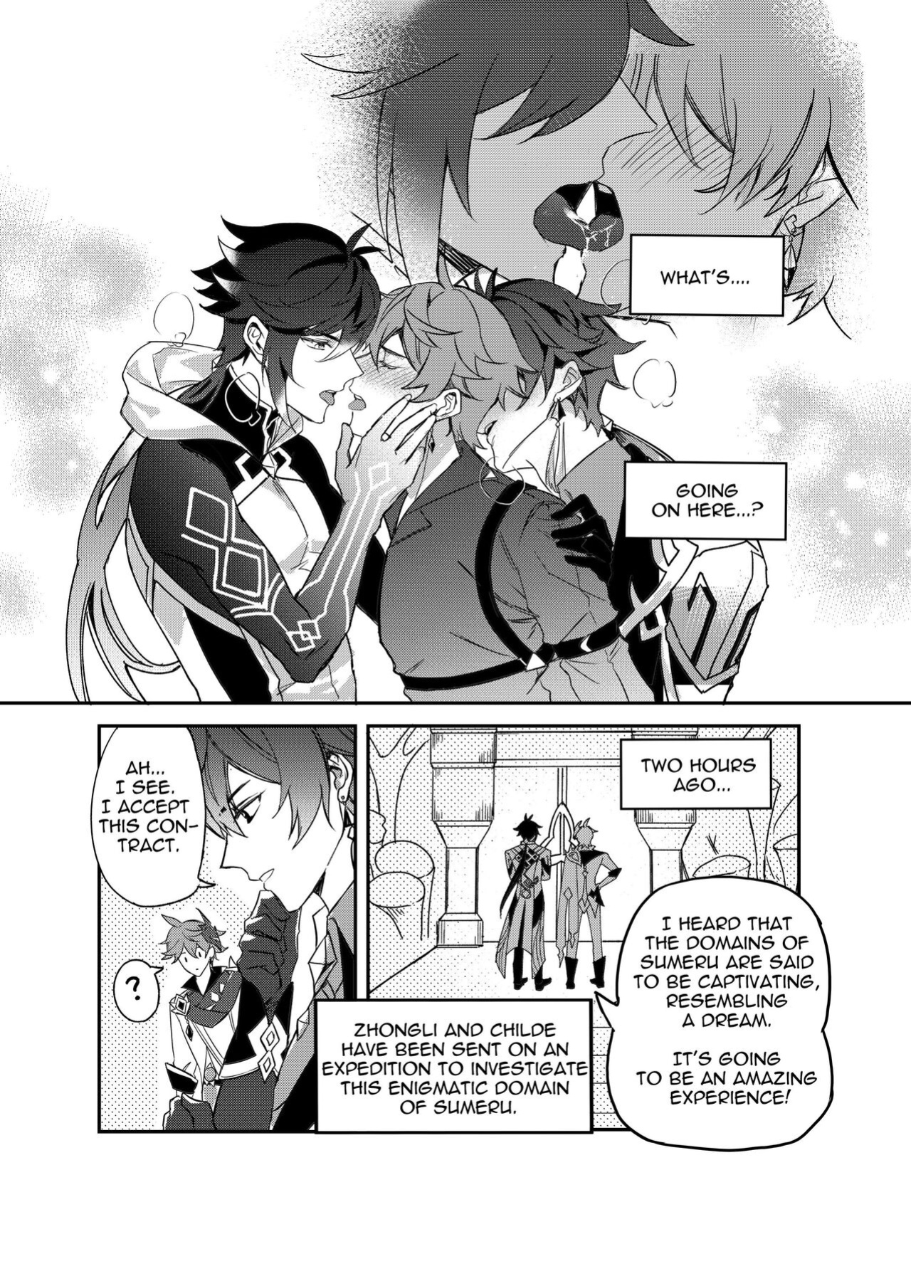 [megumignsn] Zhongli + Morax x Tartaglia (Genshin Impact)