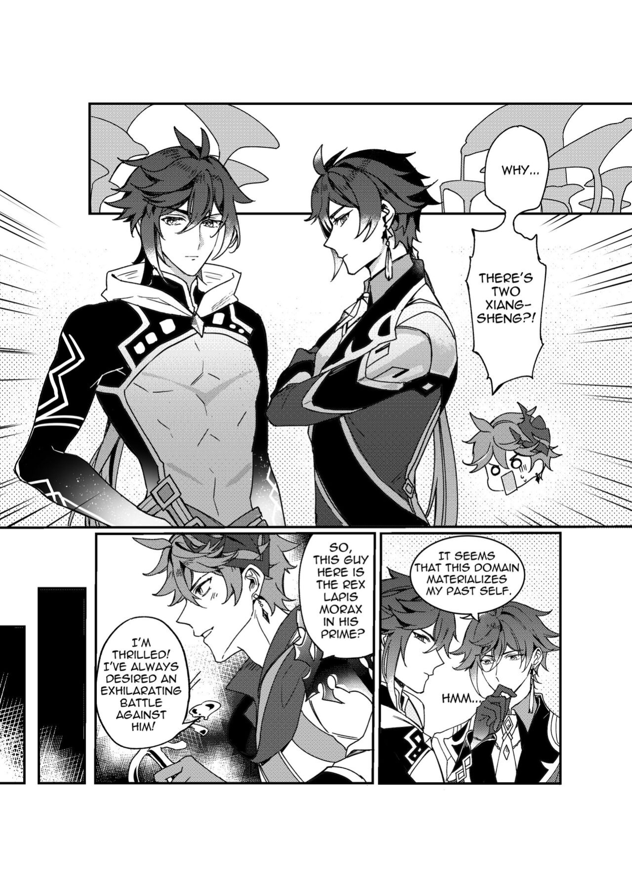 [megumignsn] Zhongli + Morax x Tartaglia (Genshin Impact)