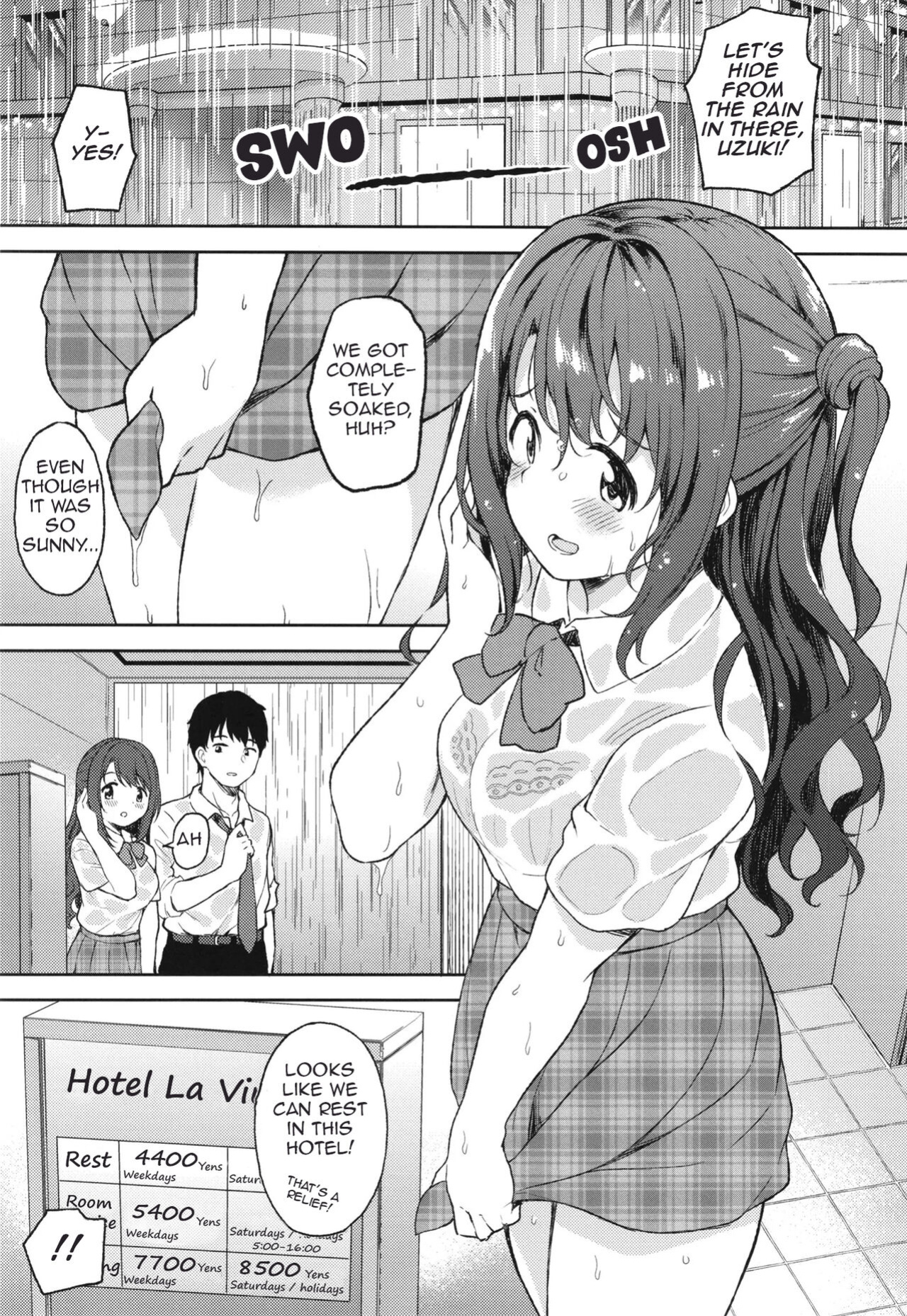 (C100) [UTATANEYASHIKI (Decosuke)] Uzuki to LoveHo de Amayadori | Hiding from the rain in a love hotel with Uzuki (THE IDOLM@STER CINDERELLA GIRLS)