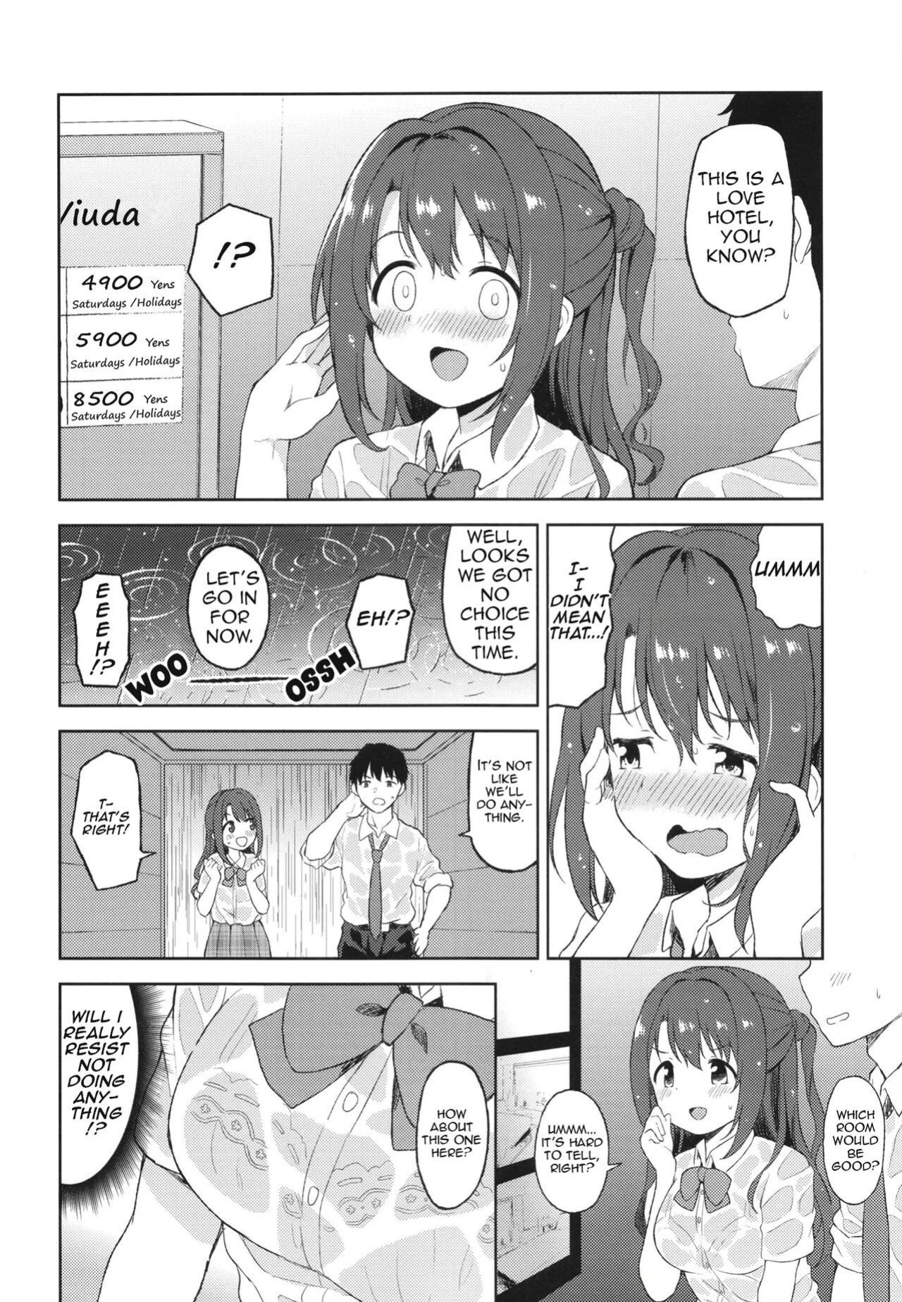 (C100) [UTATANEYASHIKI (Decosuke)] Uzuki to LoveHo de Amayadori | Hiding from the rain in a love hotel with Uzuki (THE IDOLM@STER CINDERELLA GIRLS)