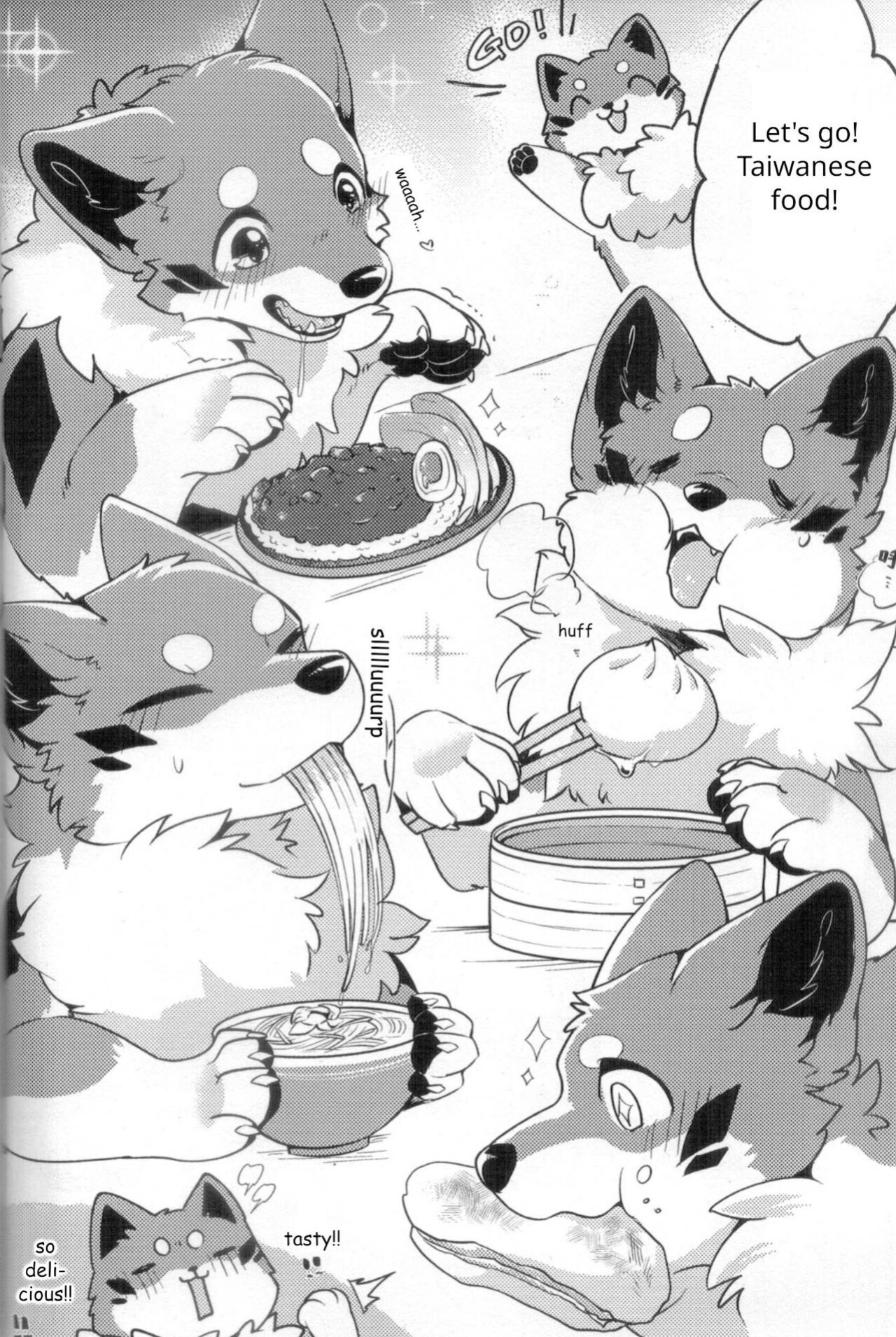 (Infurnity 2022) [Kaiten ParaDOGs (Minaga Tsukune)] Kitsuneinu Taiwan Bishoku Tabi | Kitsuneinu's Taiwan Food Trip