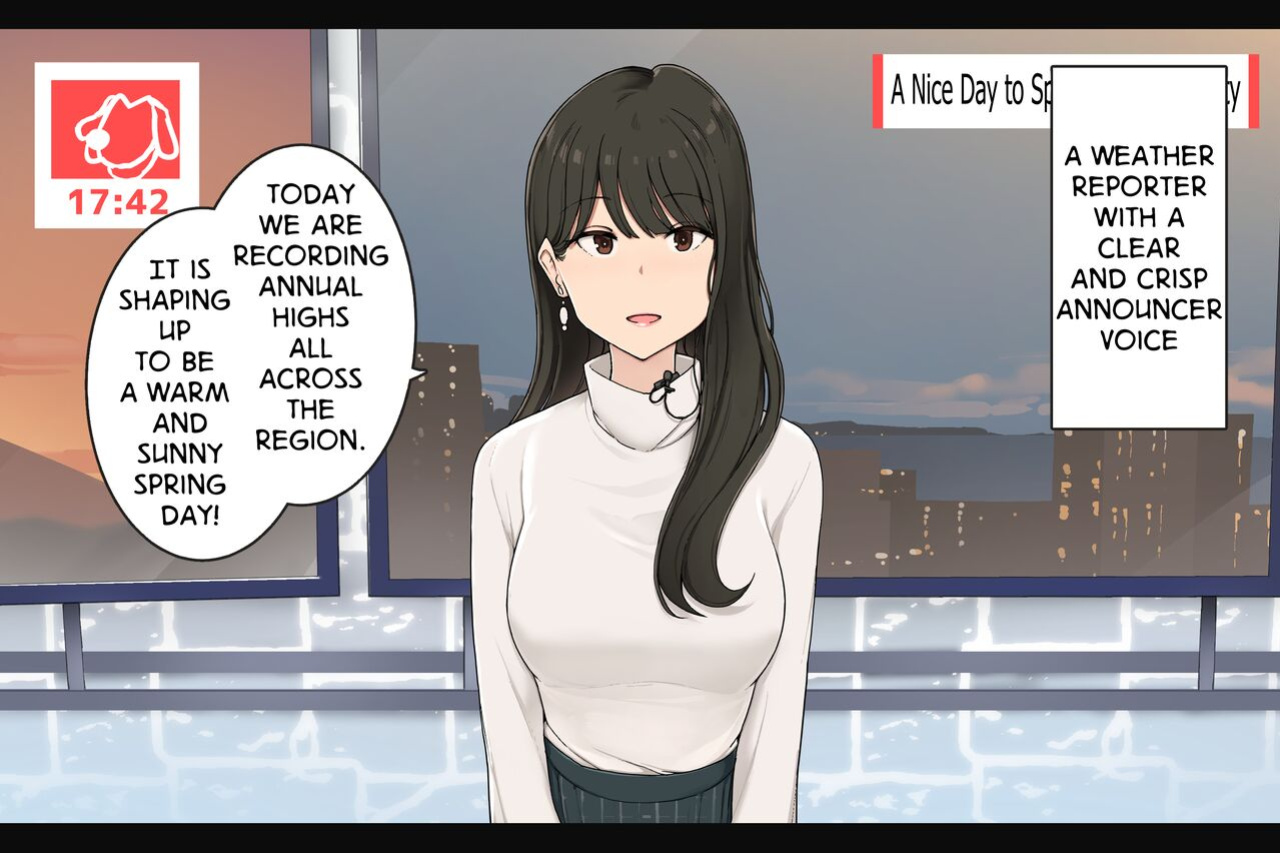 [Wakamatsu] Shigoto de wa Meiryou de Kirei na Hassei dakedo Sex-chuu wa Torotoro Katsuzetsu de Amaikoe Dashichau Otenki Onee-san | A Weather Reporter With a Clear Announcer Voice that Melts During Sex