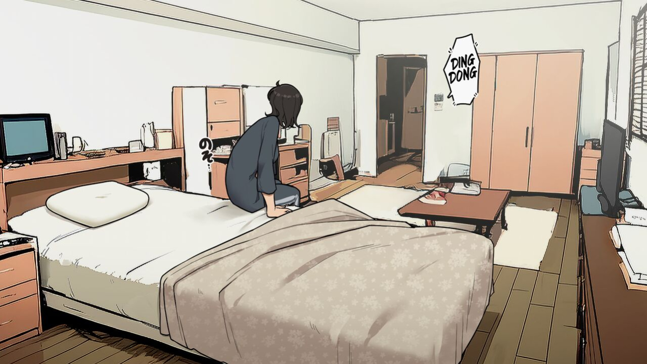 [Wakamatsu] Takuhaibin no Uketorikata ga Dandan Darashinaku Natte Iku OL-chan (+ Ura-hen) | A Woman Whose Greetings to the Delivery Man Gradually Get Sloppier (+ Other Side)