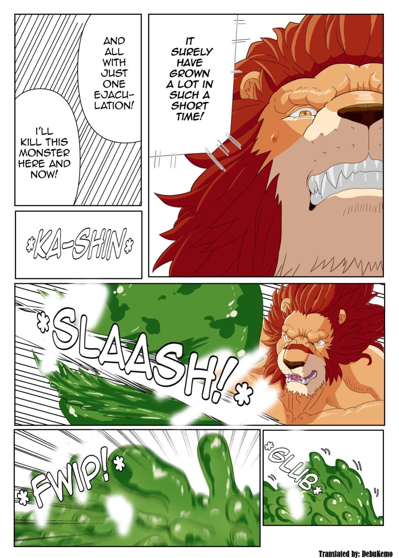 [Kuroneko to Taijutei (Tamineko)] Leo Kokuou no Shasei Kikou ~ Hajimari no Shasei to Kasshoku no Ou no Seitan | King Leo's Ejaculation Journey ~ First Ejaculation and Birth of the Dark King (Warzard) [DebuKemo]