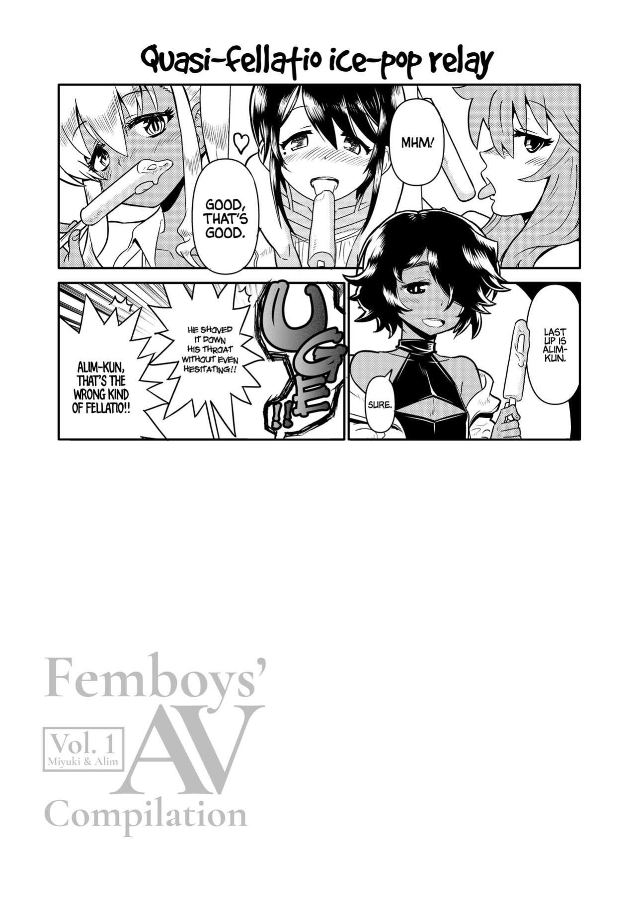 [Kikaider Reijhiro] Otokonoko AV Soushuuhen Vol. 1 Miyuki Arimu Hen | Femboys AV Compilation Vol.1 Miyuki & Alim [Pub Faggots]