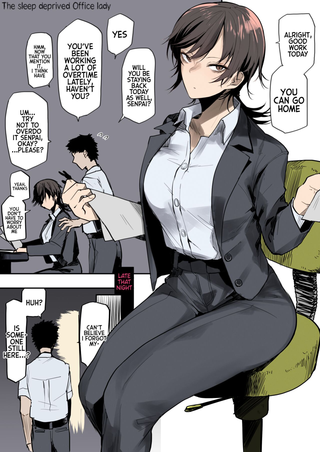 [Okyou] Nebusoku OL Onee-san | The Sleep Deprived Office Lady [Mr_Person] [Colorized]