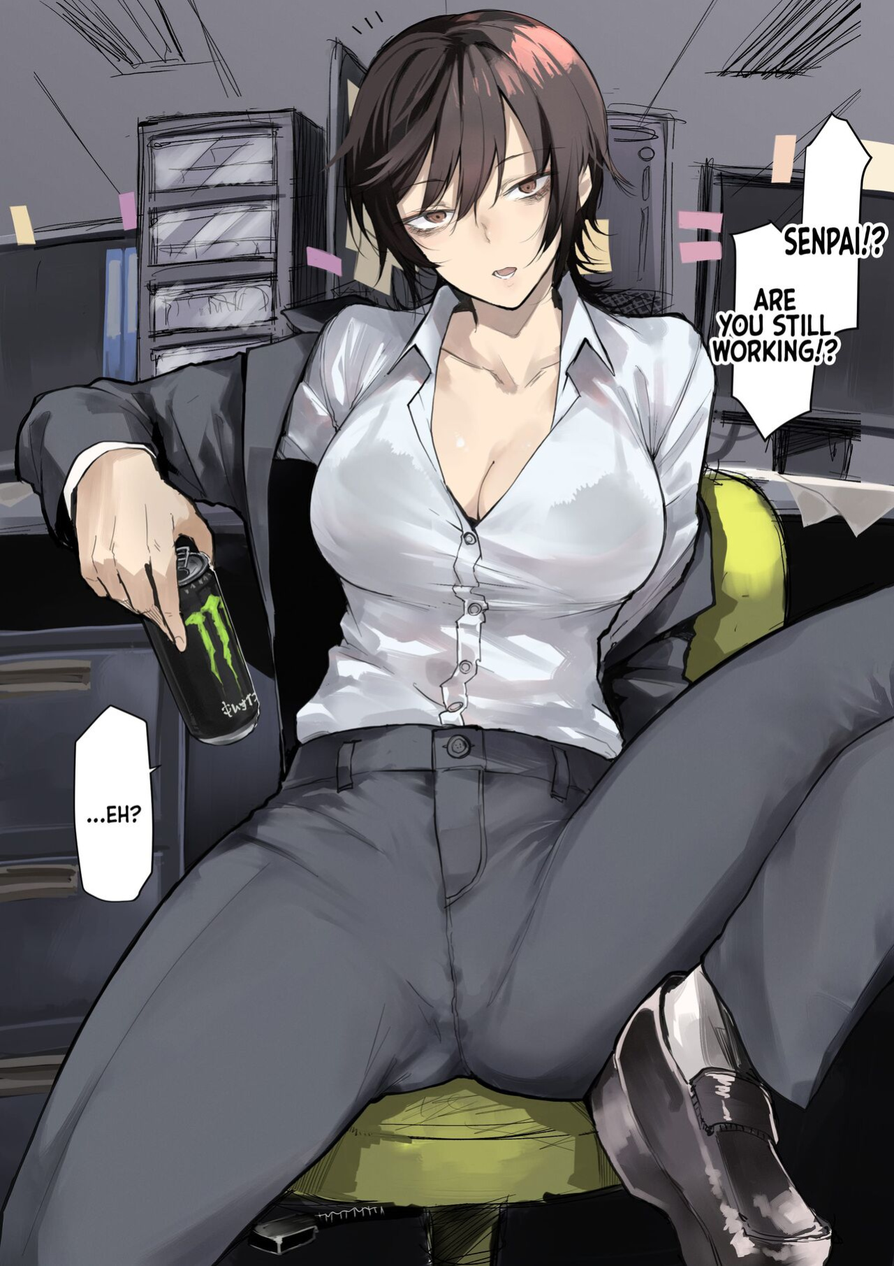 [Okyou] Nebusoku OL Onee-san | The Sleep Deprived Office Lady [Mr_Person] [Colorized]