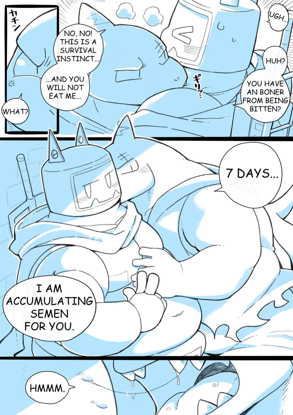 [allstatus3 (Oomori)] RoboHead's Naughty Encounter with a Shark Beastman Ep. 2 [Eng]
