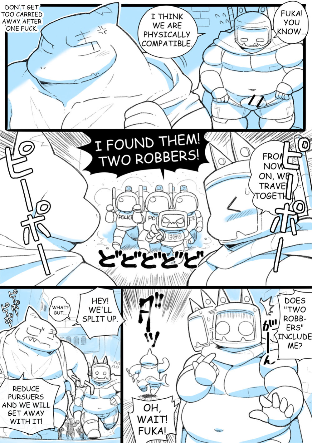 [allstatus3 (Oomori)] RoboHead's Naughty Encounter with a Shark Beastman Ep. 2 [Eng]